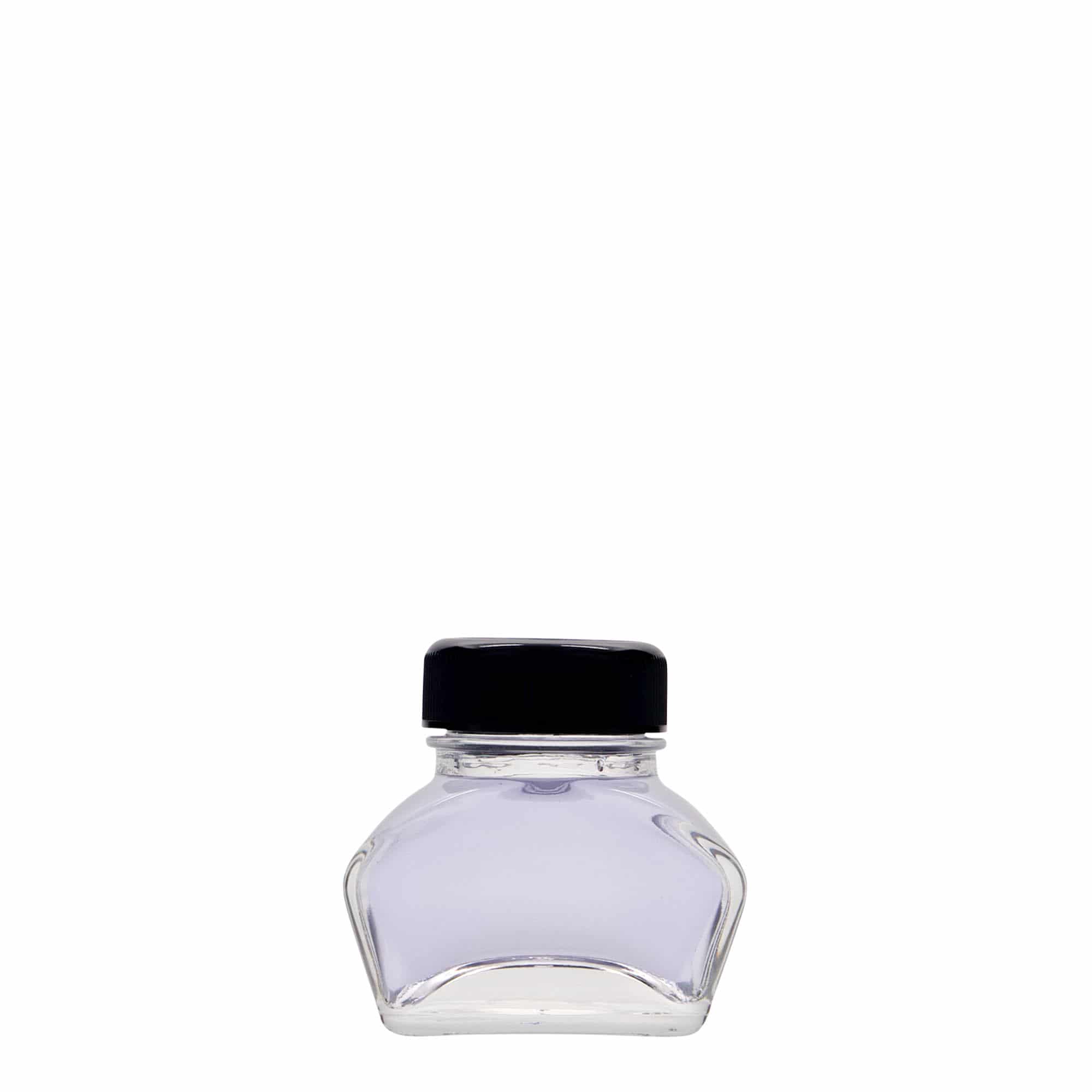 30 ml tindipott, ristkülikukujuline, suu: kruvikork