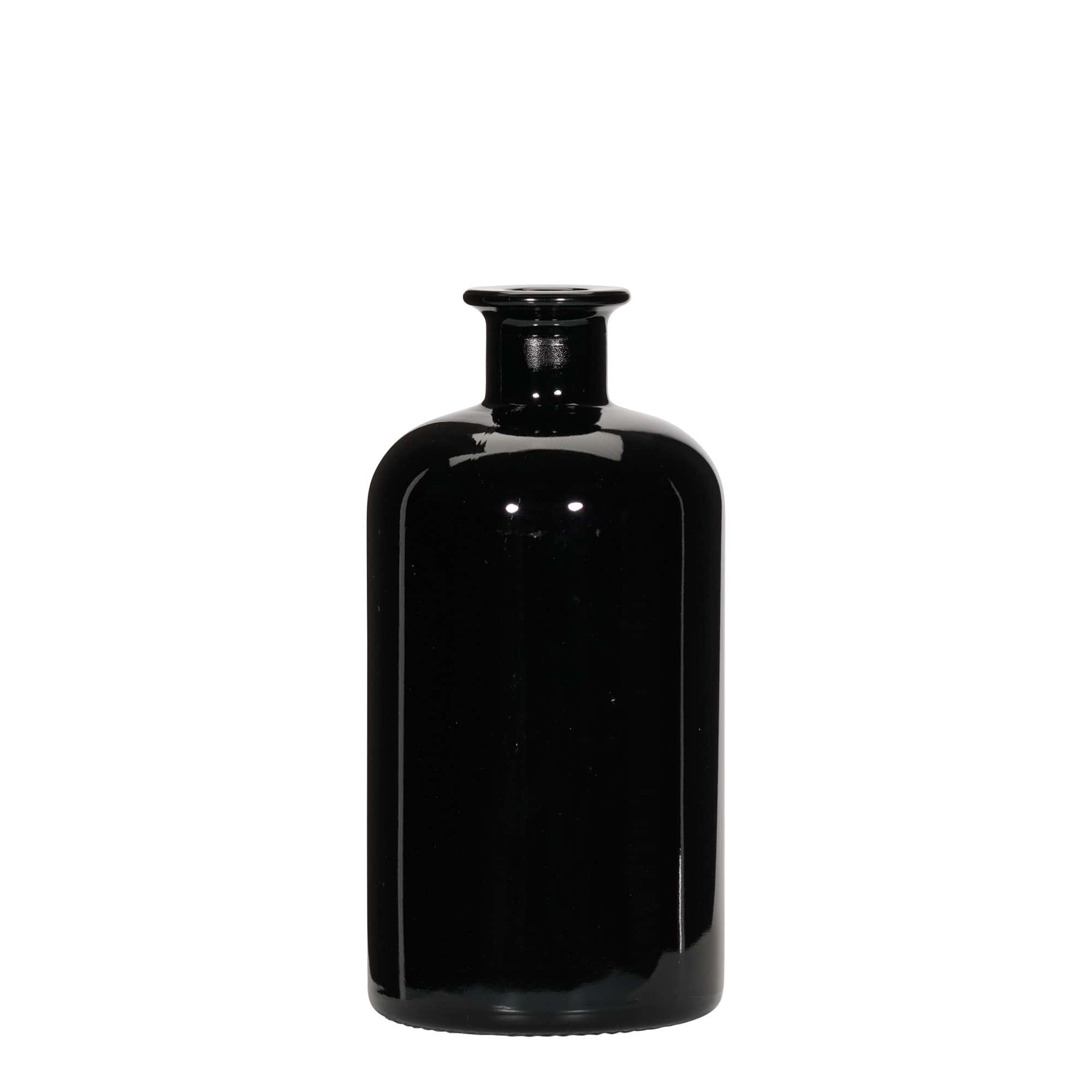 500 ml klaaspudel apteekrile, must, suu: kork 500 ml klaaspudel apteekrile, must, suu: kork