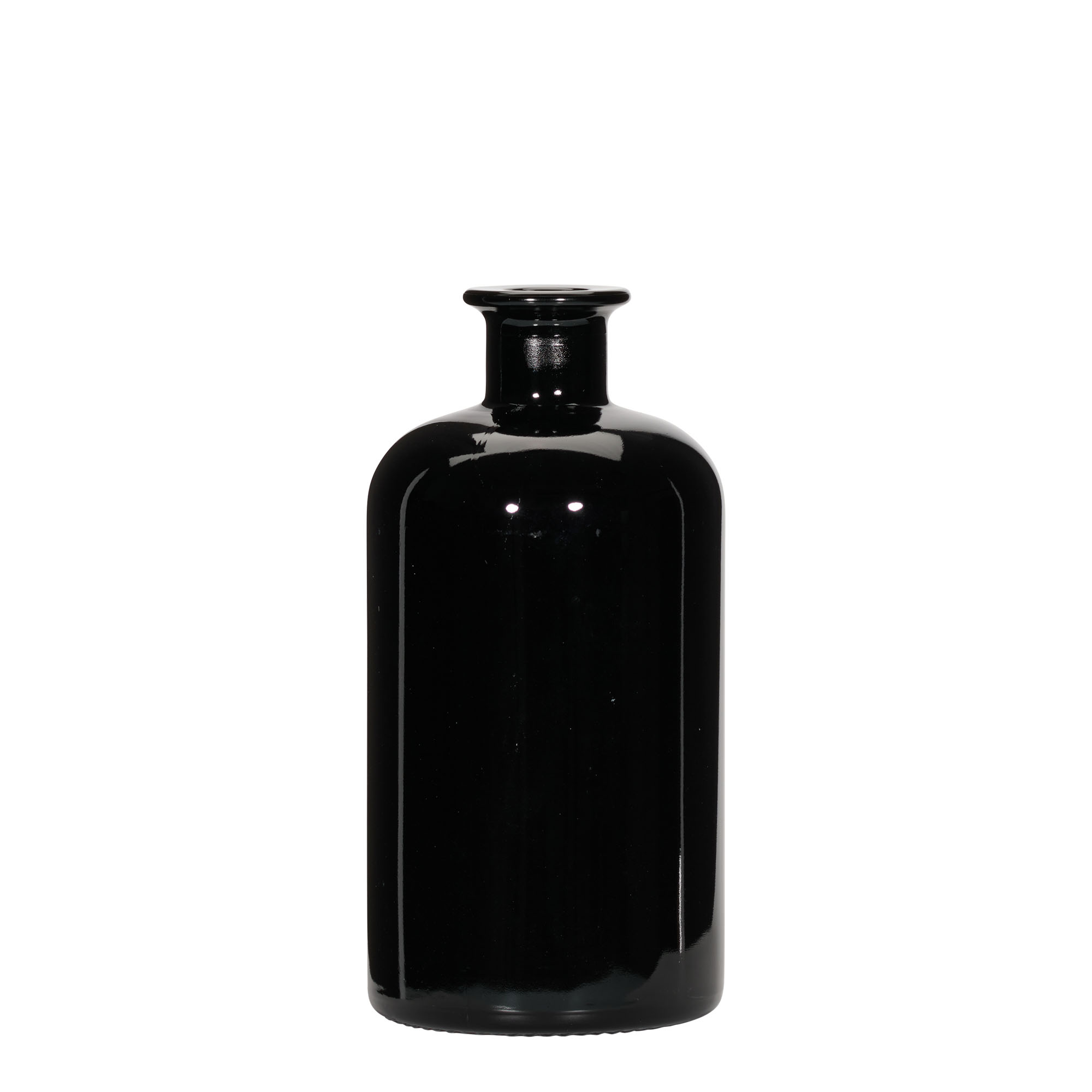 500 ml klaaspudel apteekrile, must, suu: kork 500 ml klaaspudel apteekrile, must, suu: kork