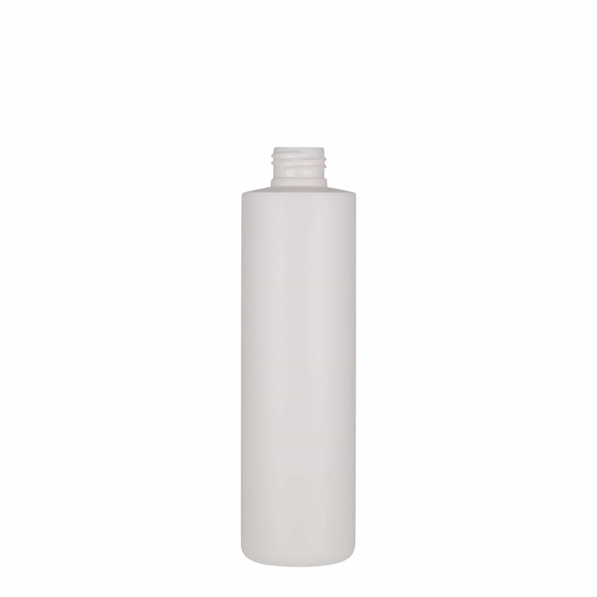 250 ml plastpudel 'Pipe', roheline HDPE, valge, avaus: 24/410