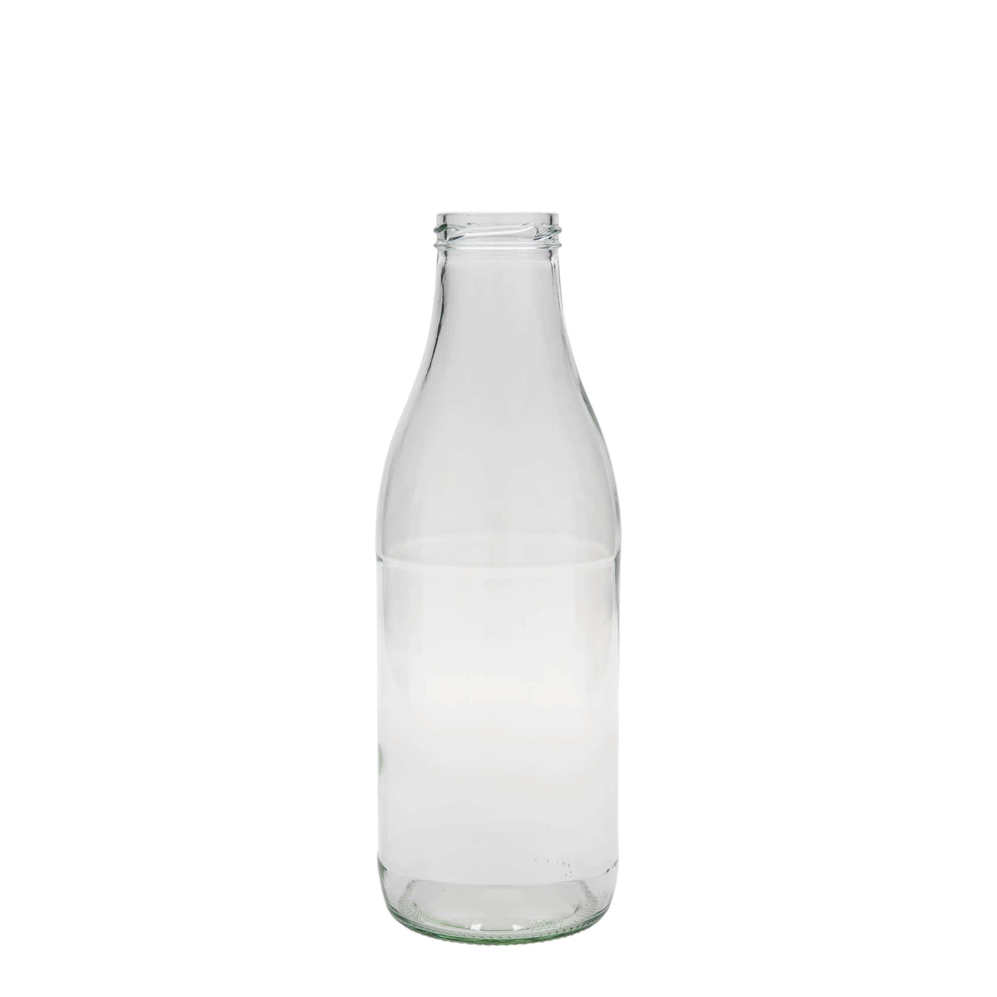 1.000 ml laiakaelne pudel Lorenzo, suu: keeratav kork (TO 48)