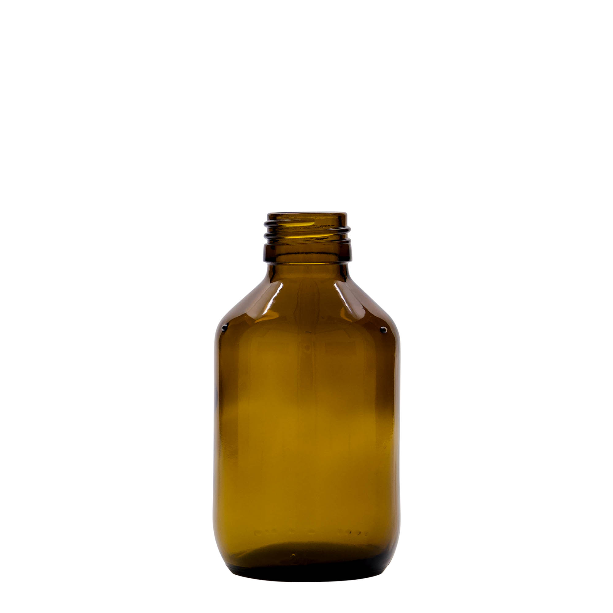 150 ml meditsiinipudel, pruun, klaas, suu: PP 28