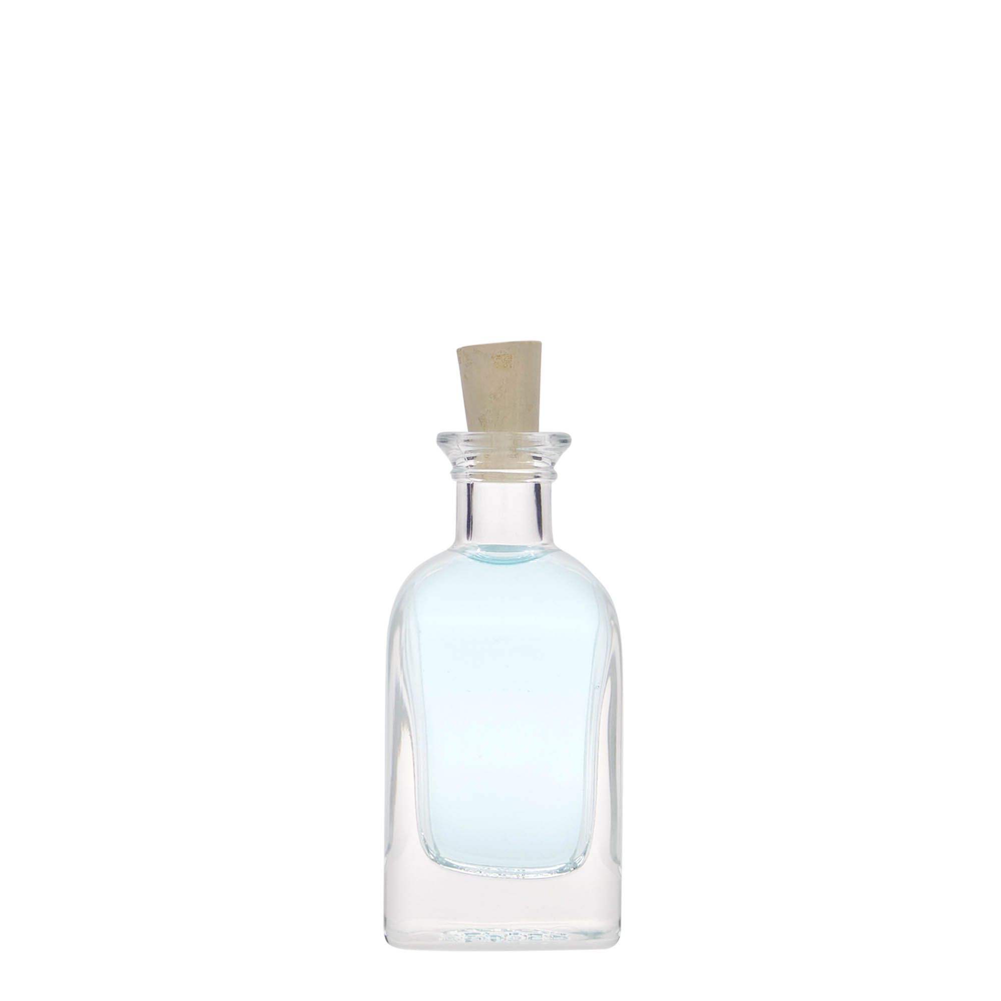 40 ml klaaspudel Apotheker Carré, ruudukujuline, suuava: kork
