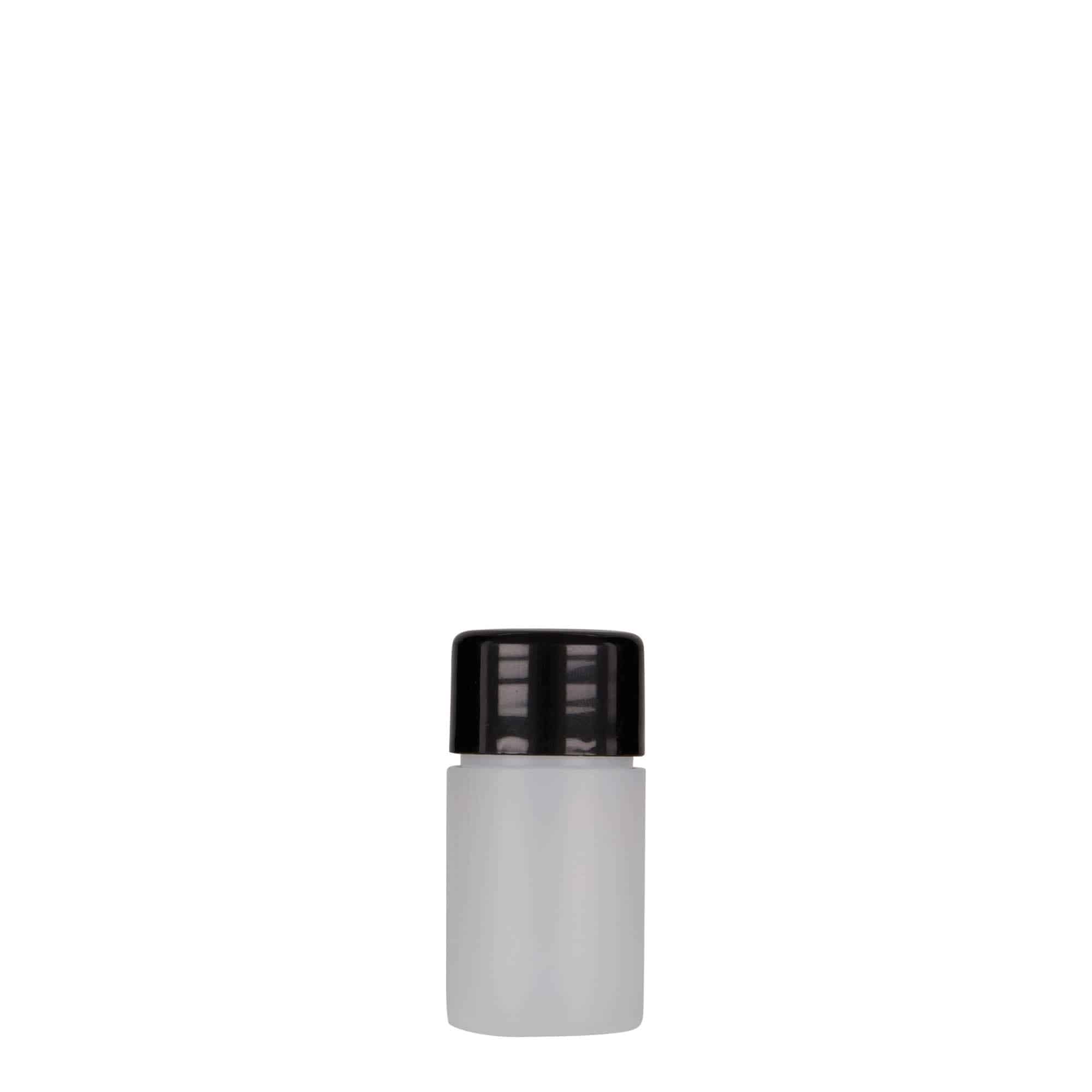 15 ml plastpudel 'Tuffy', HDPE, loomulik värv, sulgur: GPI 24/410