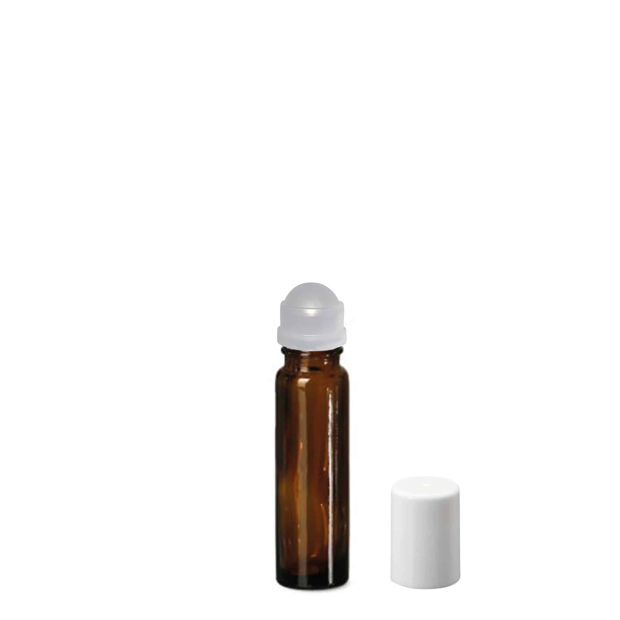 10 ml rullpudelikene, klaas, pruun, avale: kruvikork