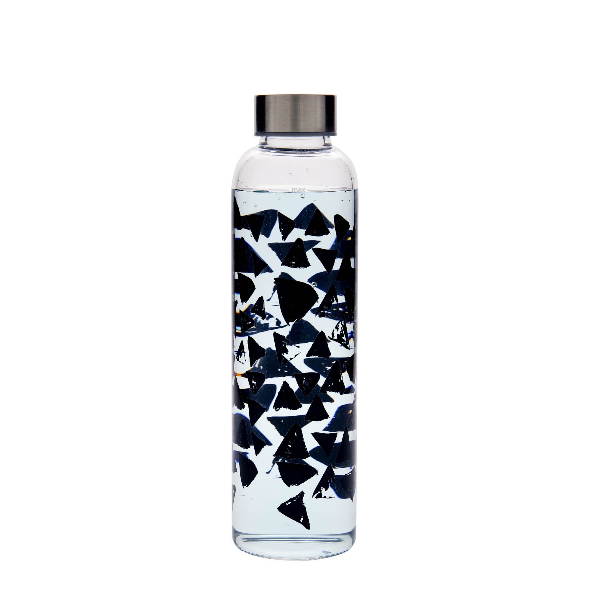 500 ml joogipudel 'Perseus - Mustad kolmnurgad', suuosa: kruvikork