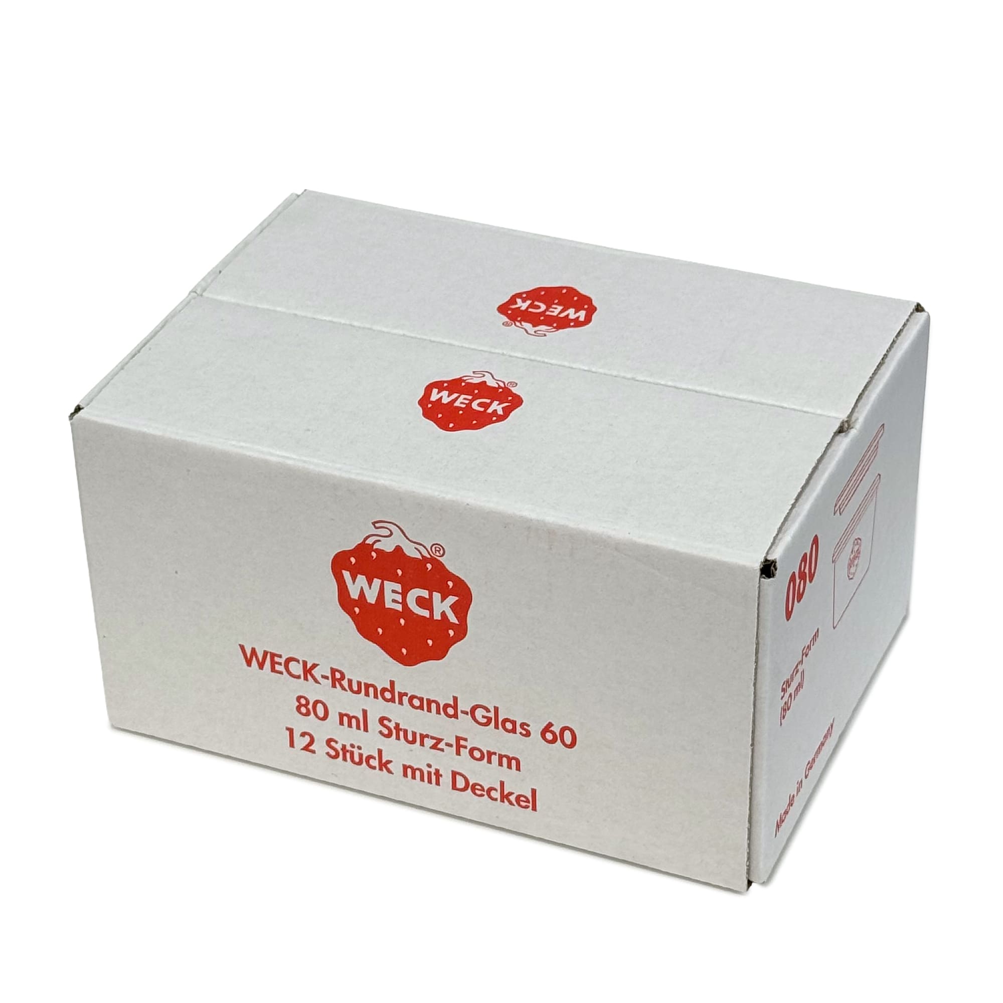 12x 80 ml WECK-klaaspurk klaaskaanega RR 60