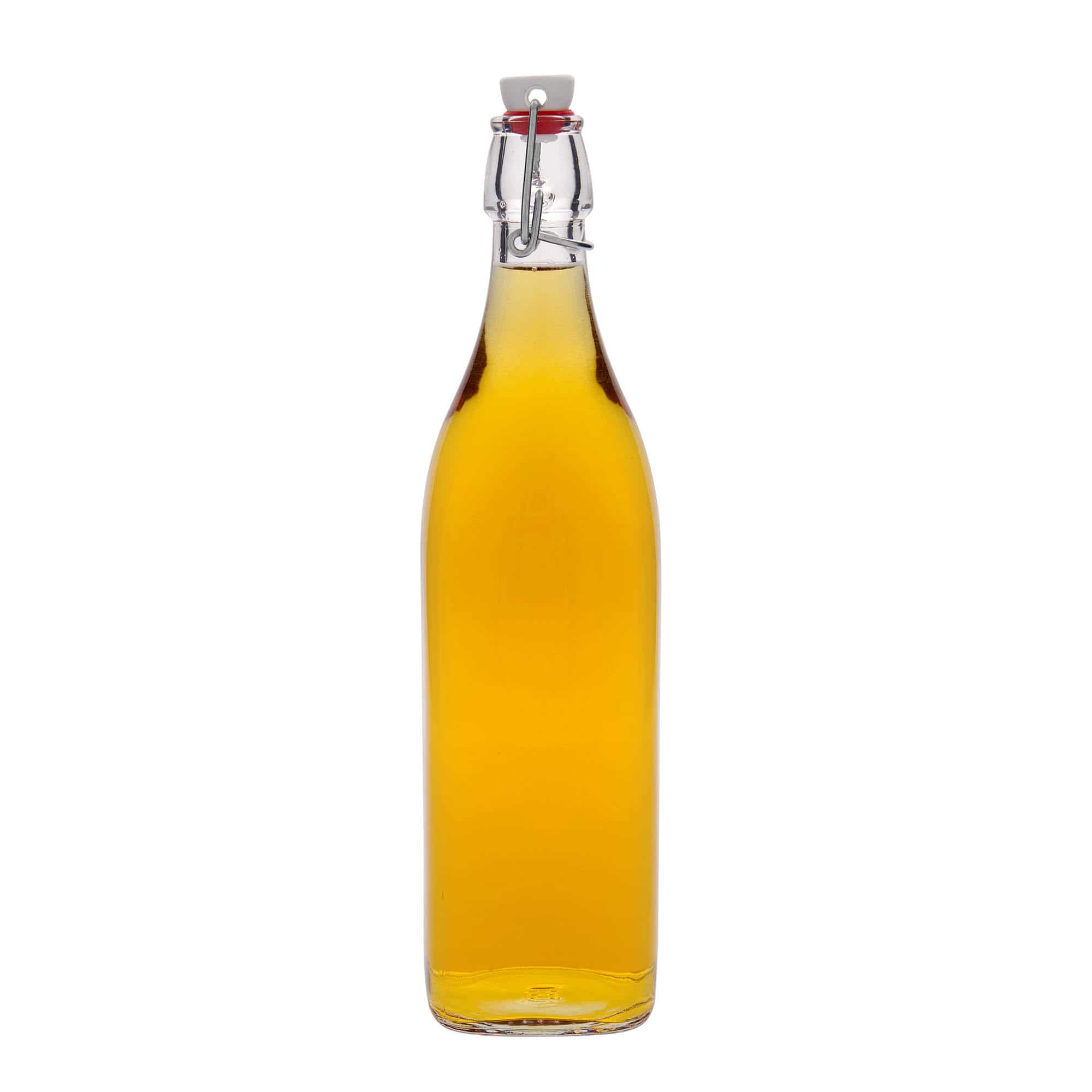1.000 ml klaaspudel 'Swing, ruudukujuline, suuava: sanglukork
