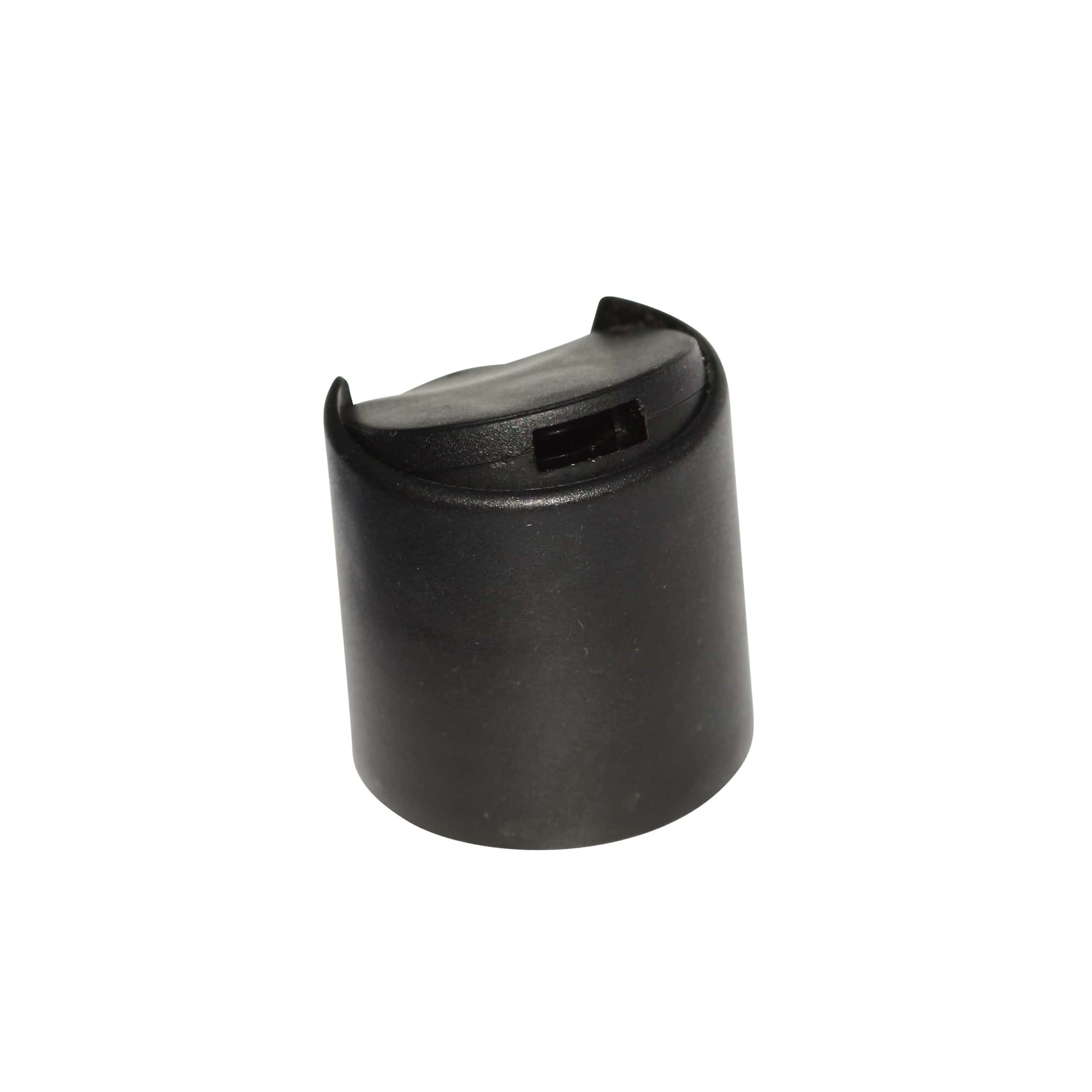 Kruvikork Disc Top, PP-plast, must, sobib avale: 24/410