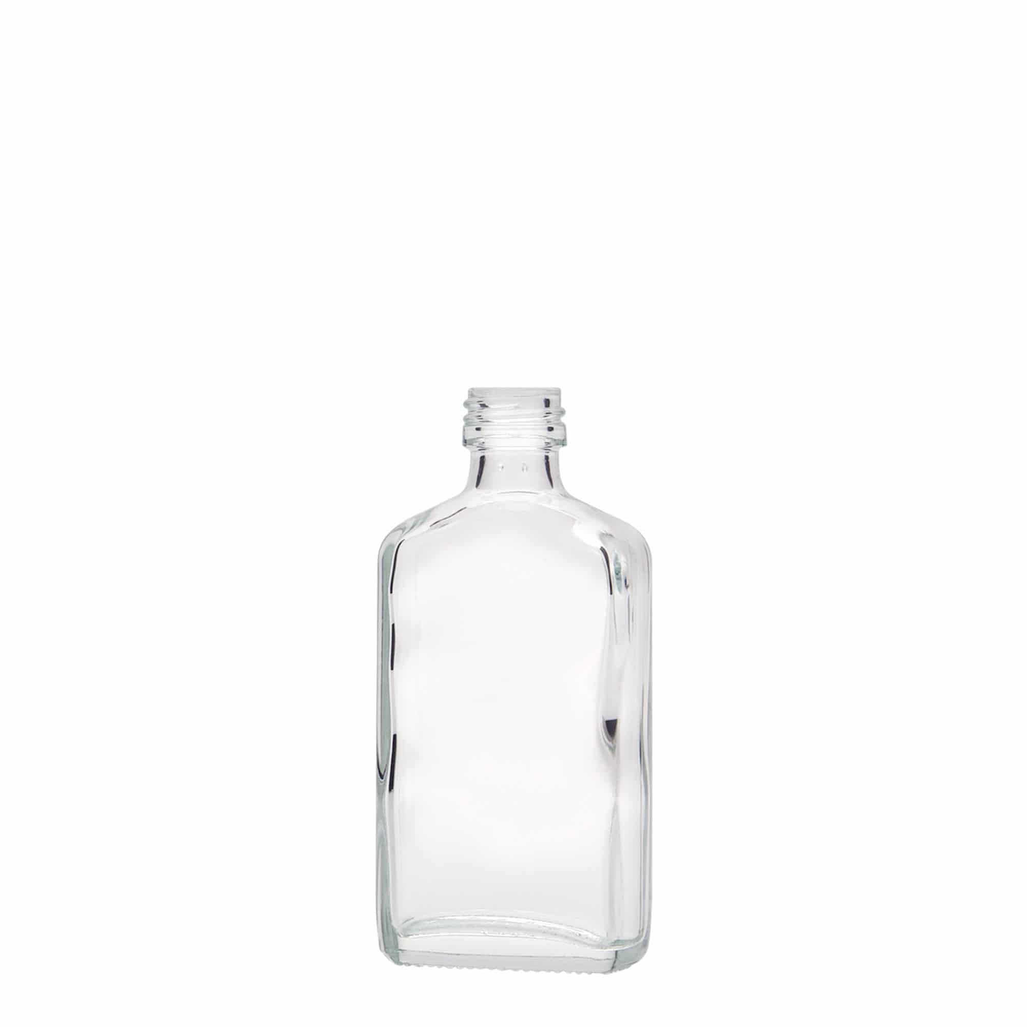 50 ml taskupudel, ristkülikukujuline, klaas, suuava: PP 18
