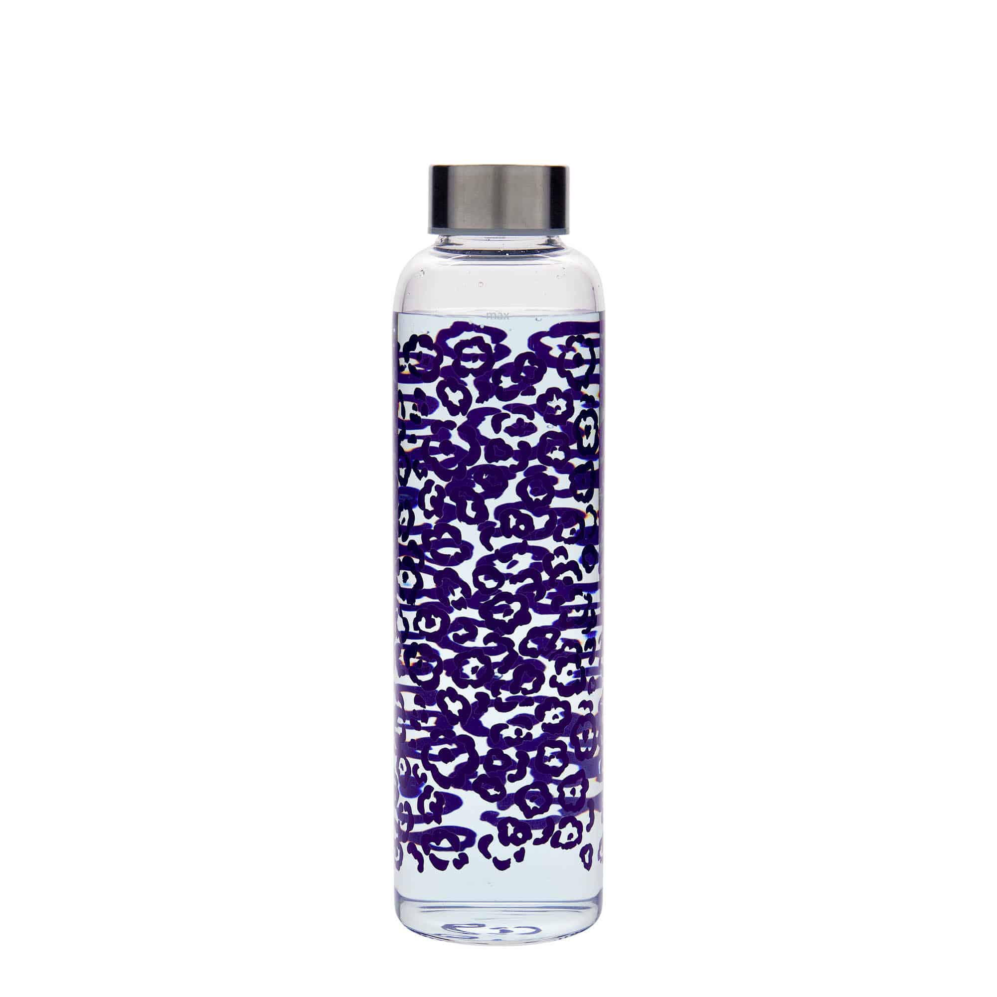 500 ml joogipudel 'Perseus', motiiv: lillad lilled, sulgur: keeratav kork