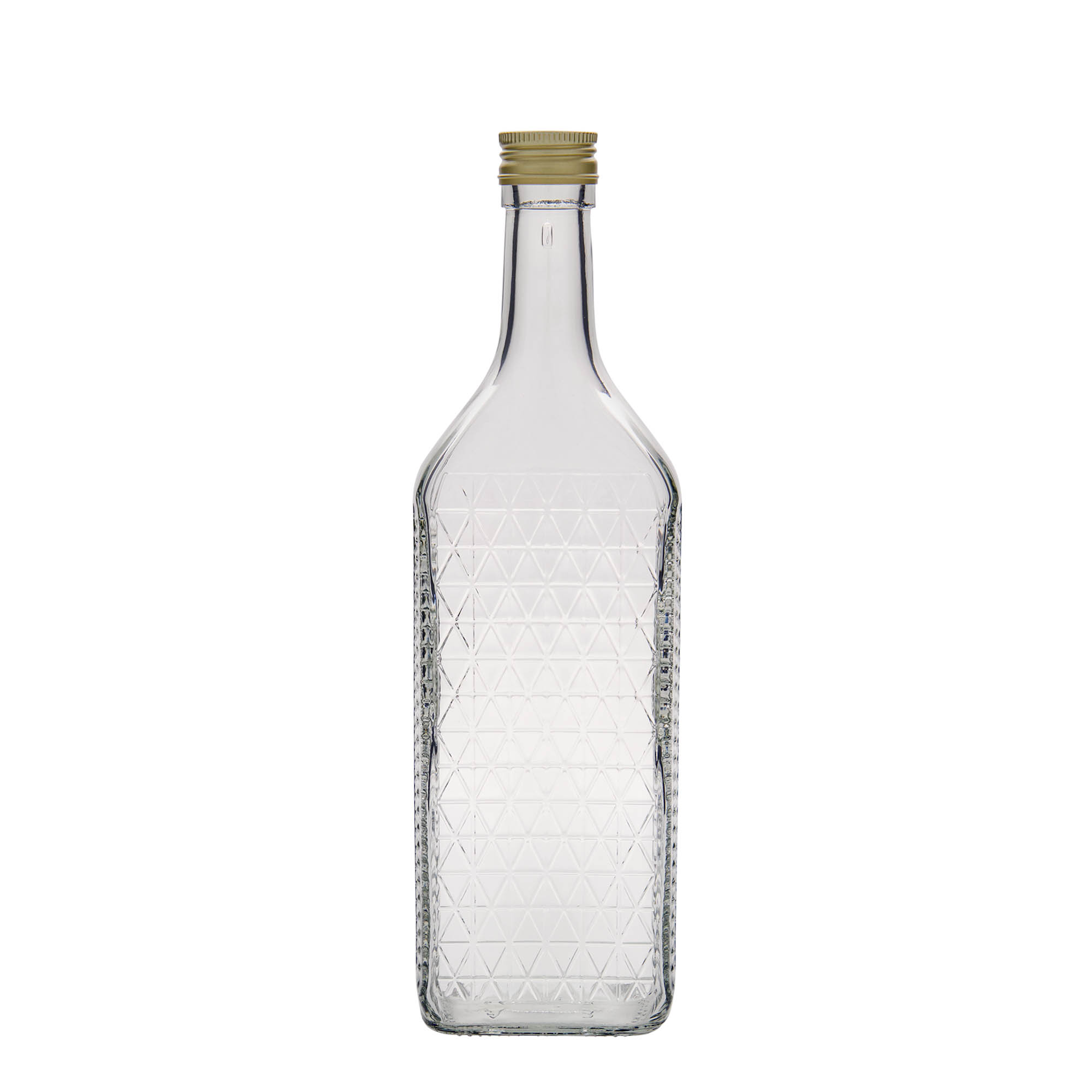 700 ml klaaspudel 'Caruso', ristkülikukujuline, suuava: PP 31,5