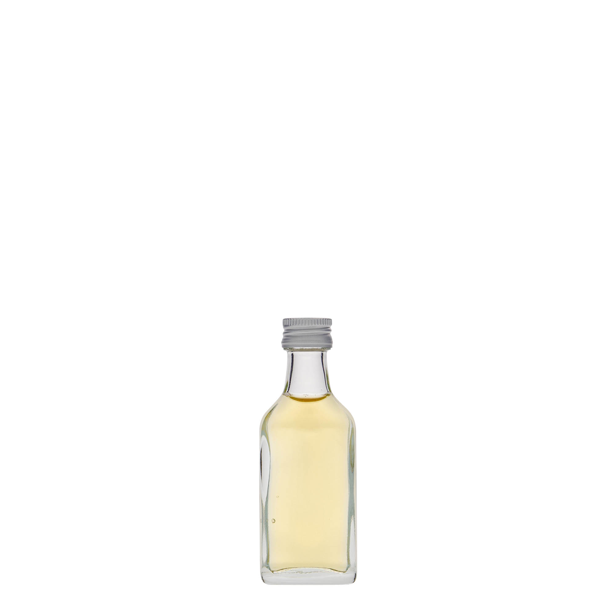 20 ml taskupudel, ristkülikukujuline, klaas, suuava: PP 18 20 ml taskupudel, ristkülikukujuline, klaas, suuava: PP 18