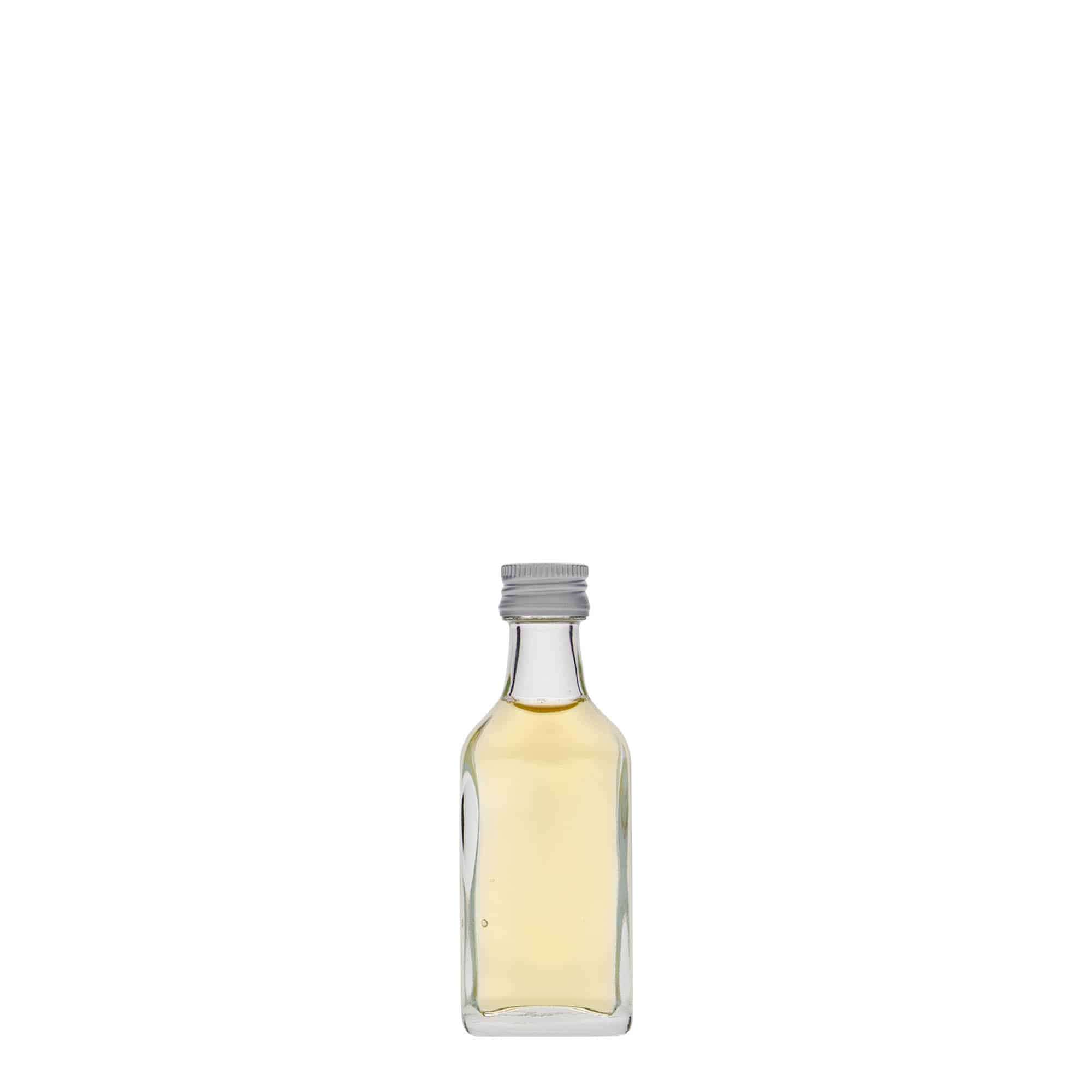 20 ml taskupudel, ristkülikukujuline, klaas, suuava: PP 18