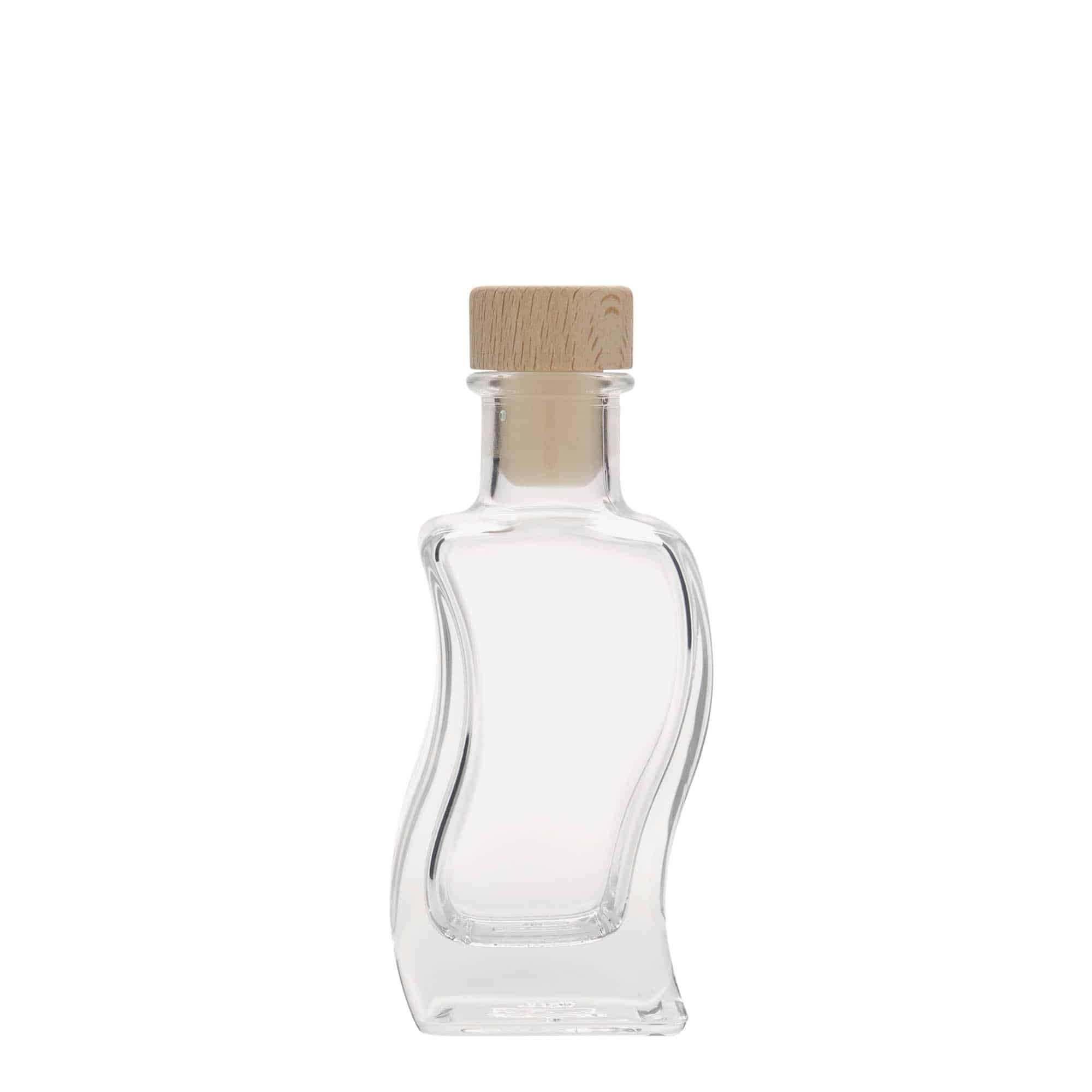 100 ml klaaspudel 'Laine', ruudukujuline, sulgur: kork