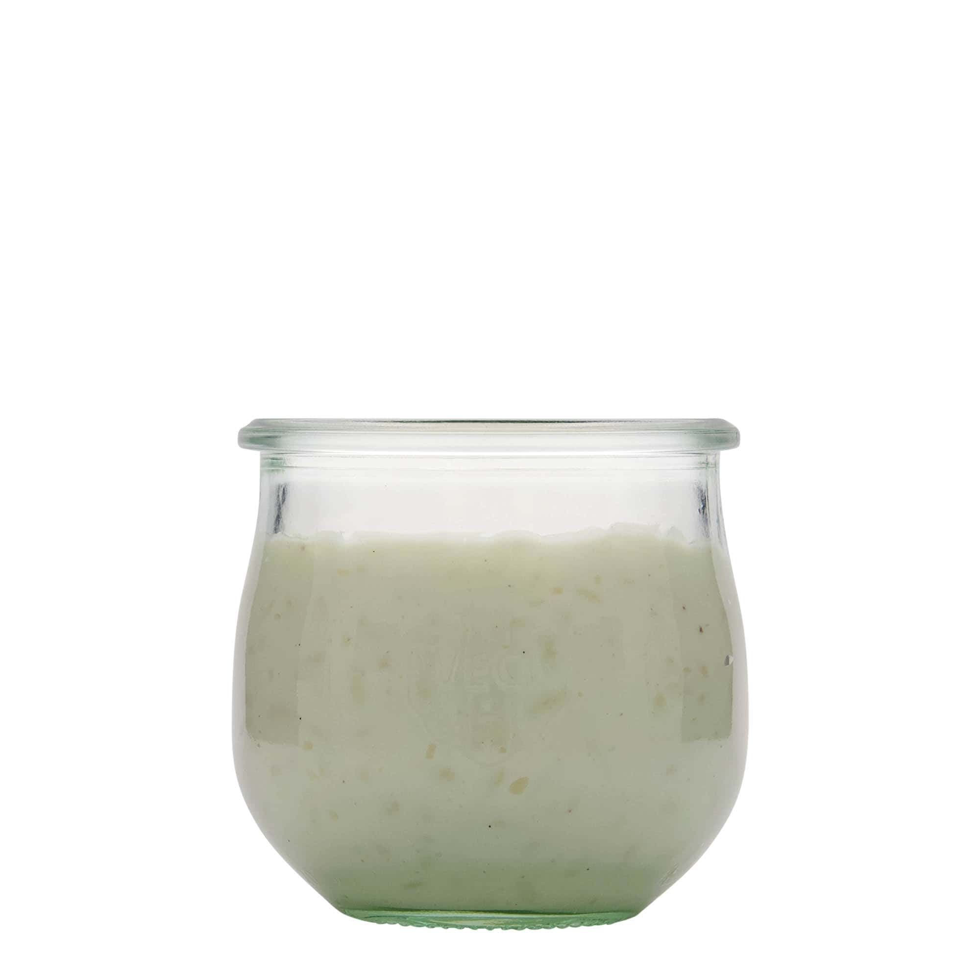 370 ml WECKi tulbikujuline purk, sulgur: ümar serv