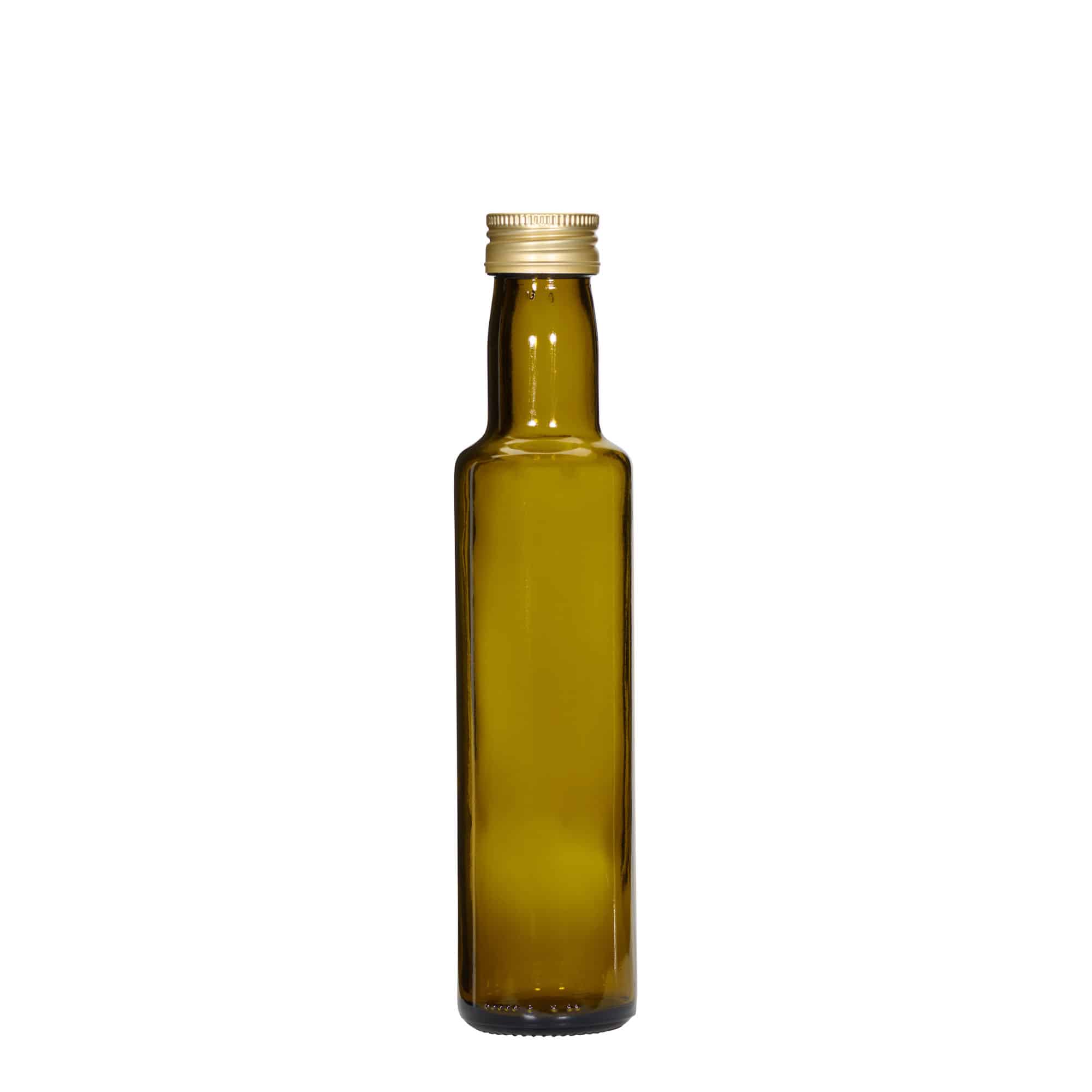 250 ml klaaspudel 'Dorica', antiikroheline, sulgur: PP 31,5