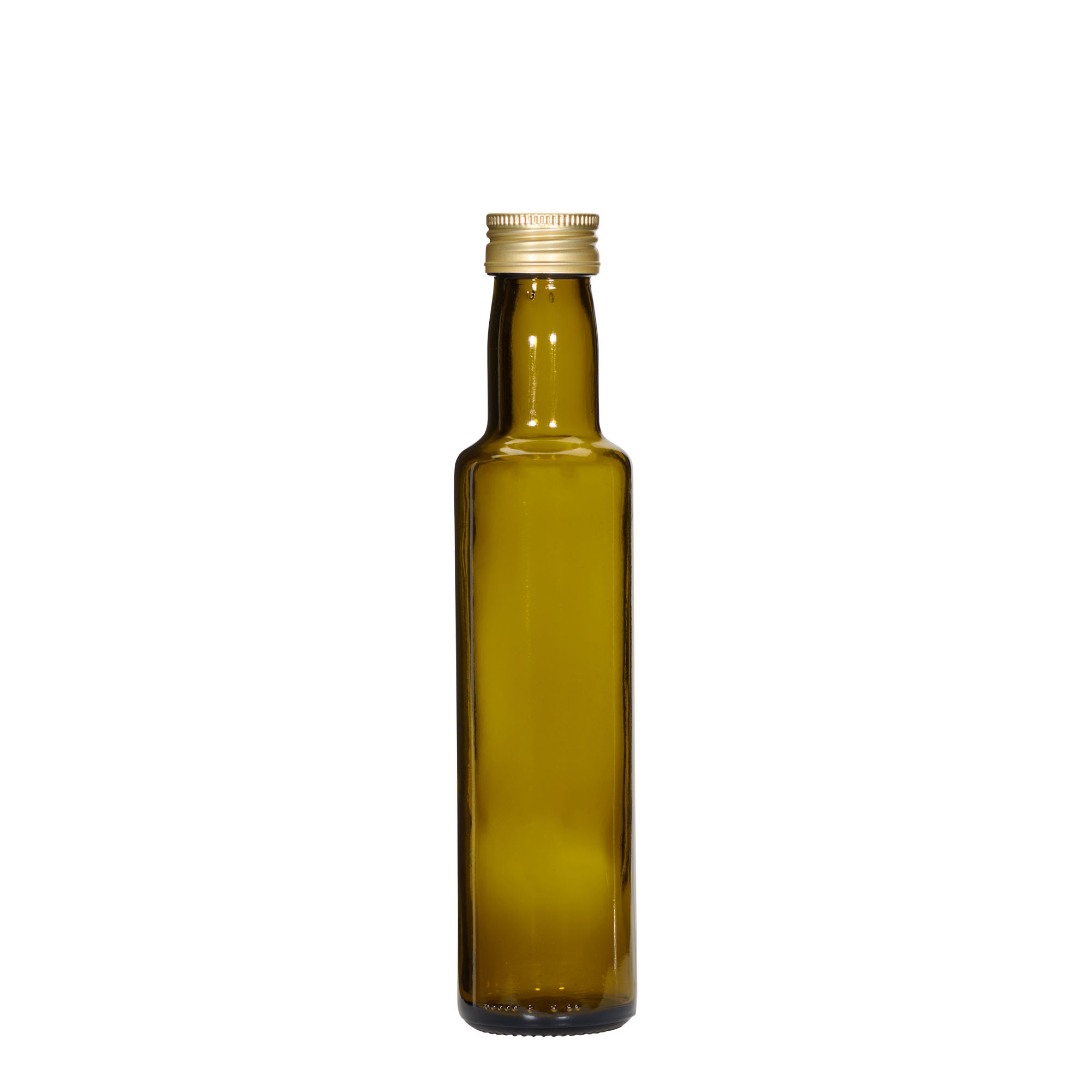 250 ml klaaspudel 'Dorica', antiikroheline, suuava: PP 31,5