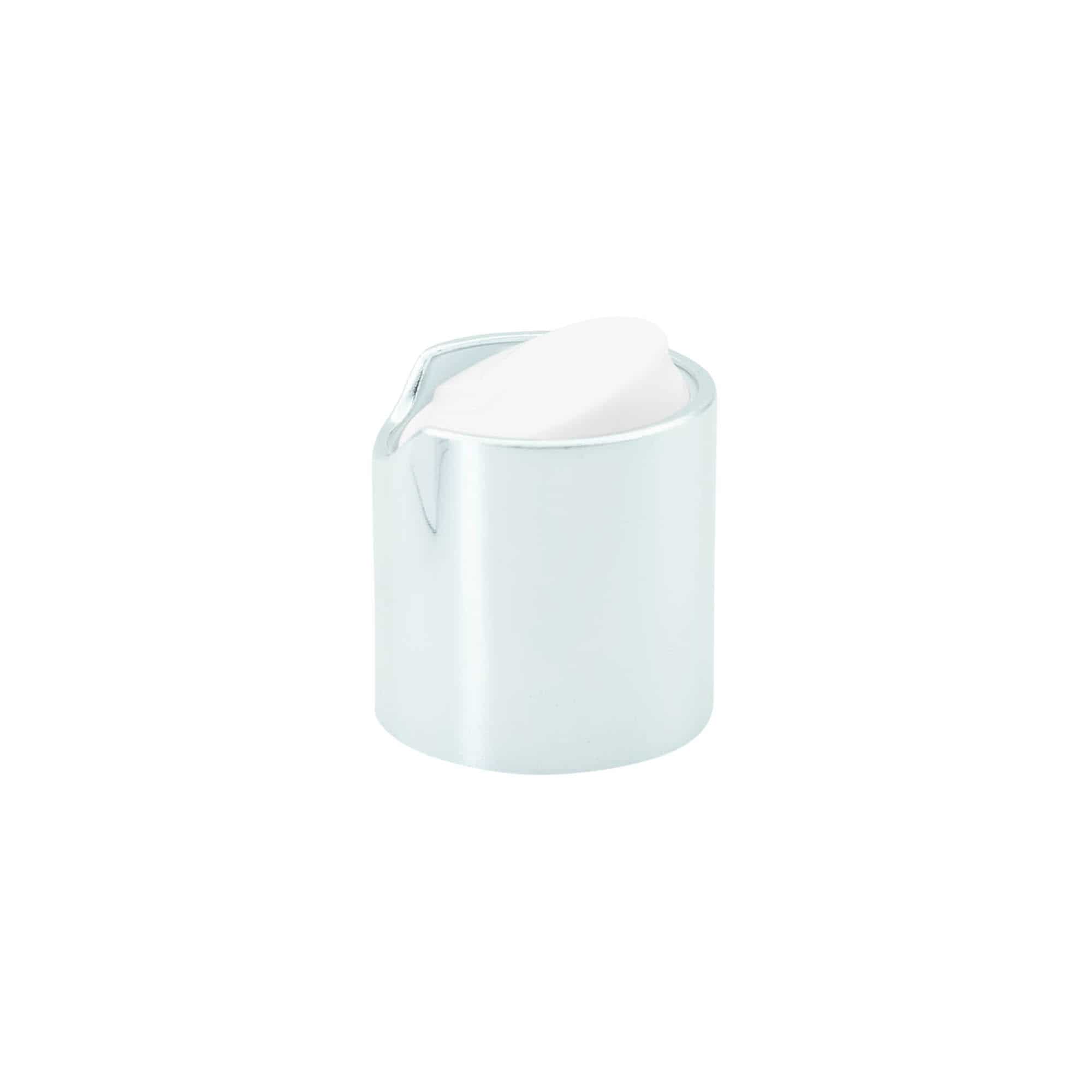 Kruvikork Disc Top, PP-plastik, hõbedane, avausele: 24/410