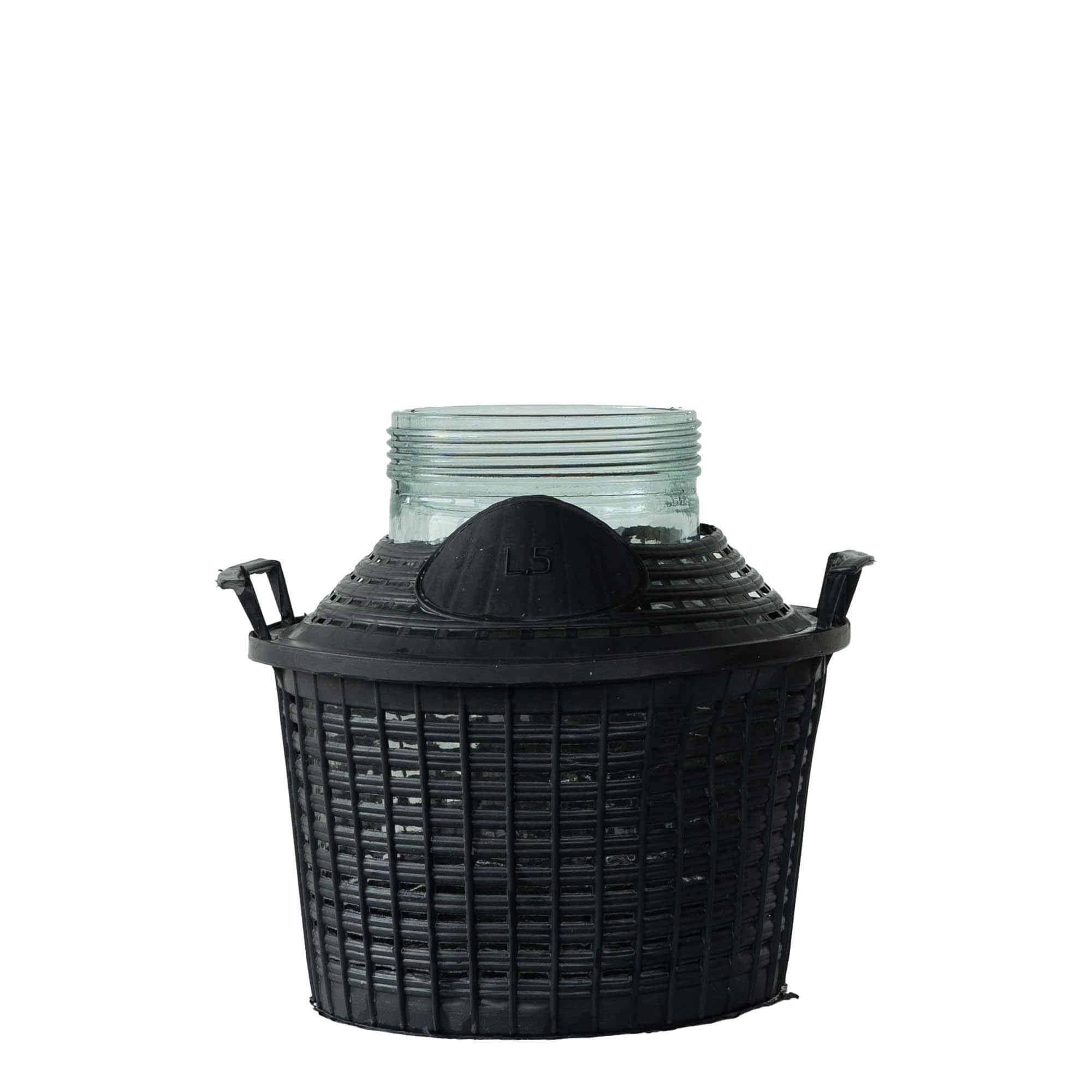 5 l pallonpudel laiaga kaelaga, klaas, ava: keeratava korgiga