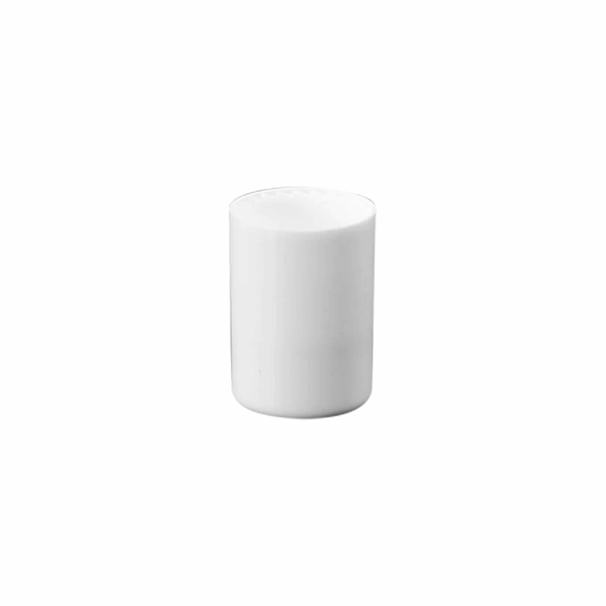 Korgid 10 ml rullpudeli jaoks, PP-plast, valge, suuava jaoks: keeratava korgiga sulgur