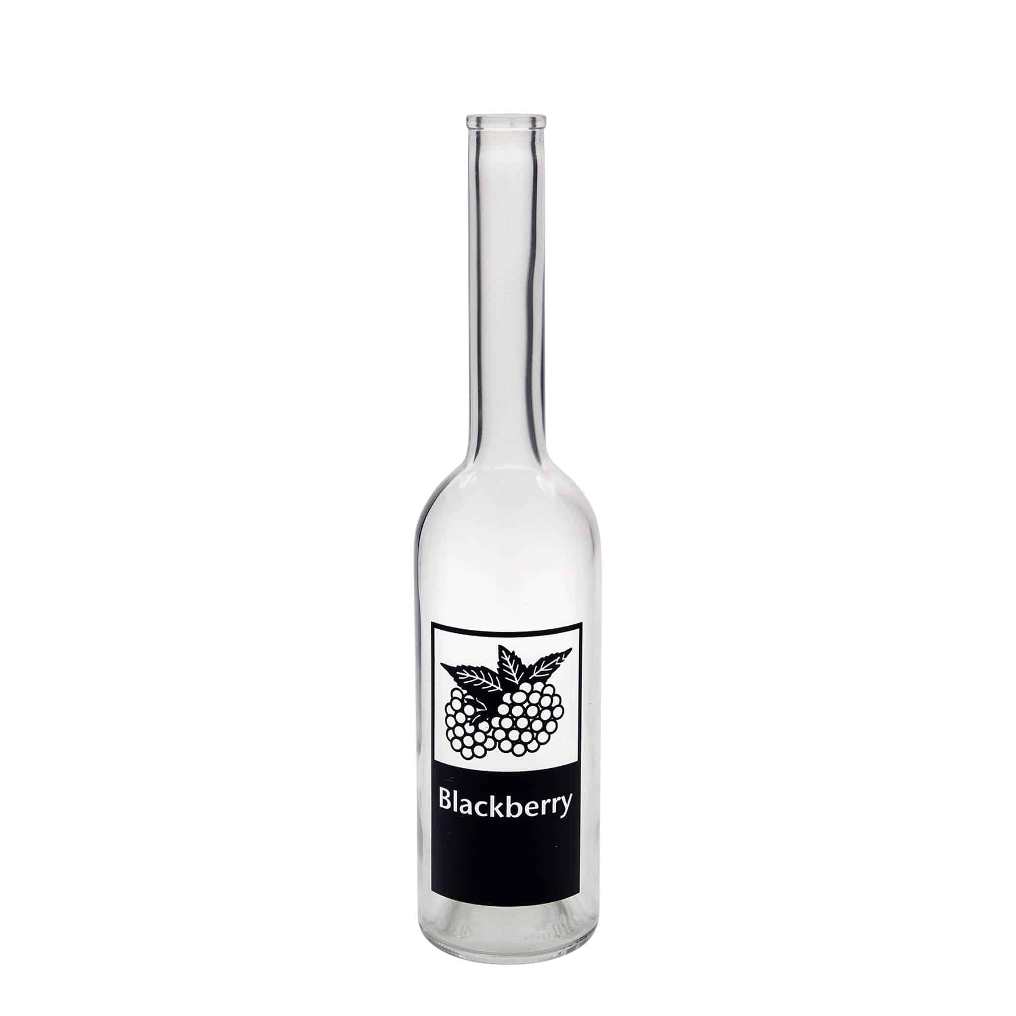 500 ml klaaspudel 'Opera', motiiv: Blackberry (murakas), sulgur: kork