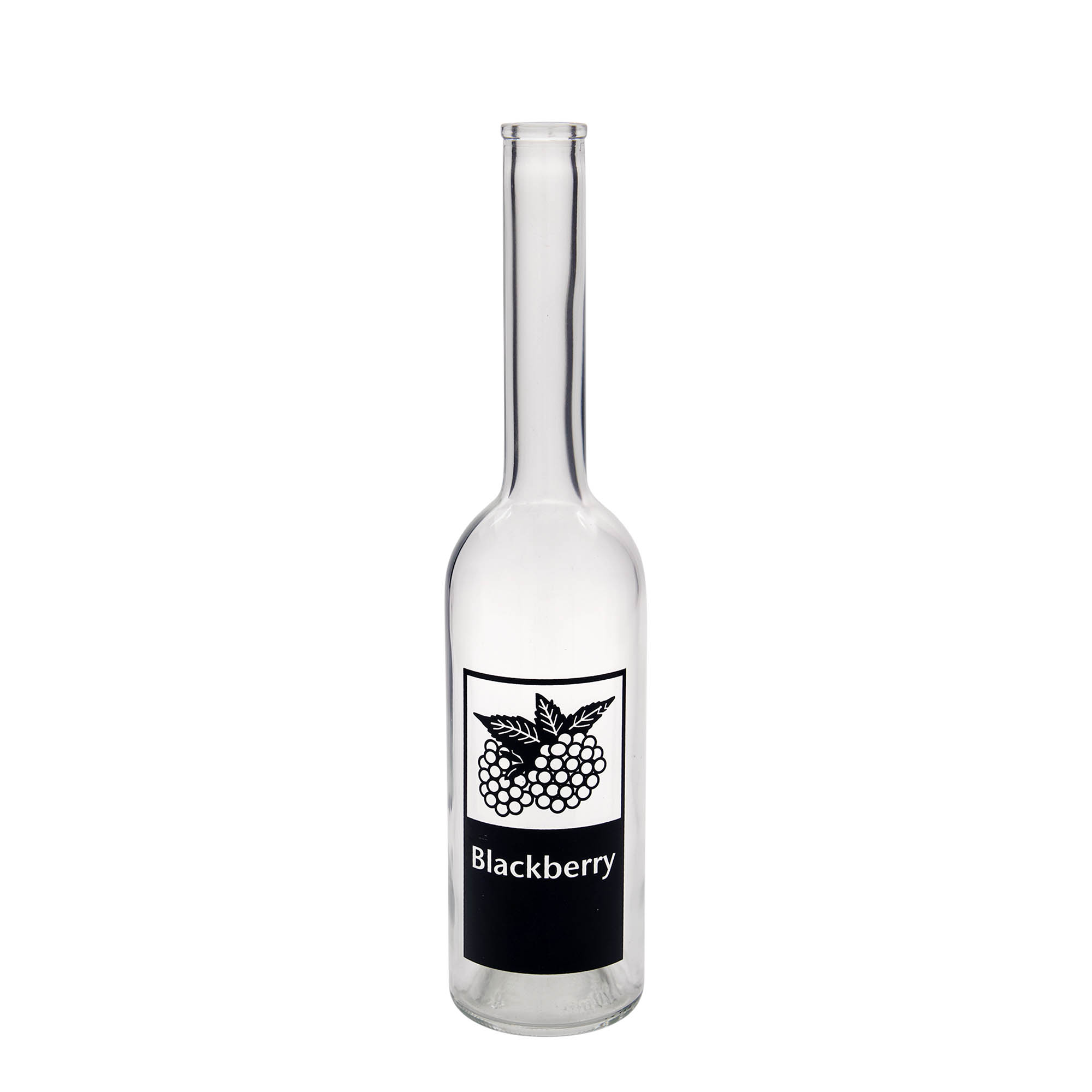 500 ml klaaspudel 'Opera', motiiv: Mustikas, suue: kork 500 ml klaaspudel 'Opera', motiiv: Mustikas, suue: kork