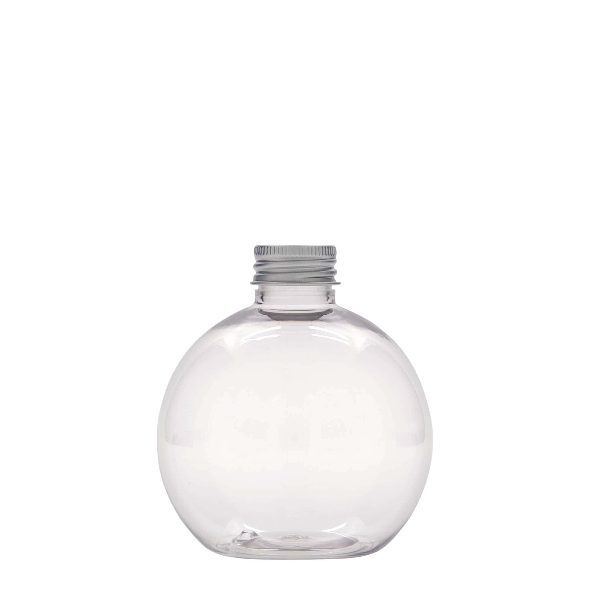 250 ml PET-pudel „Perry“, ümmargune, plastik, avale: 24/410