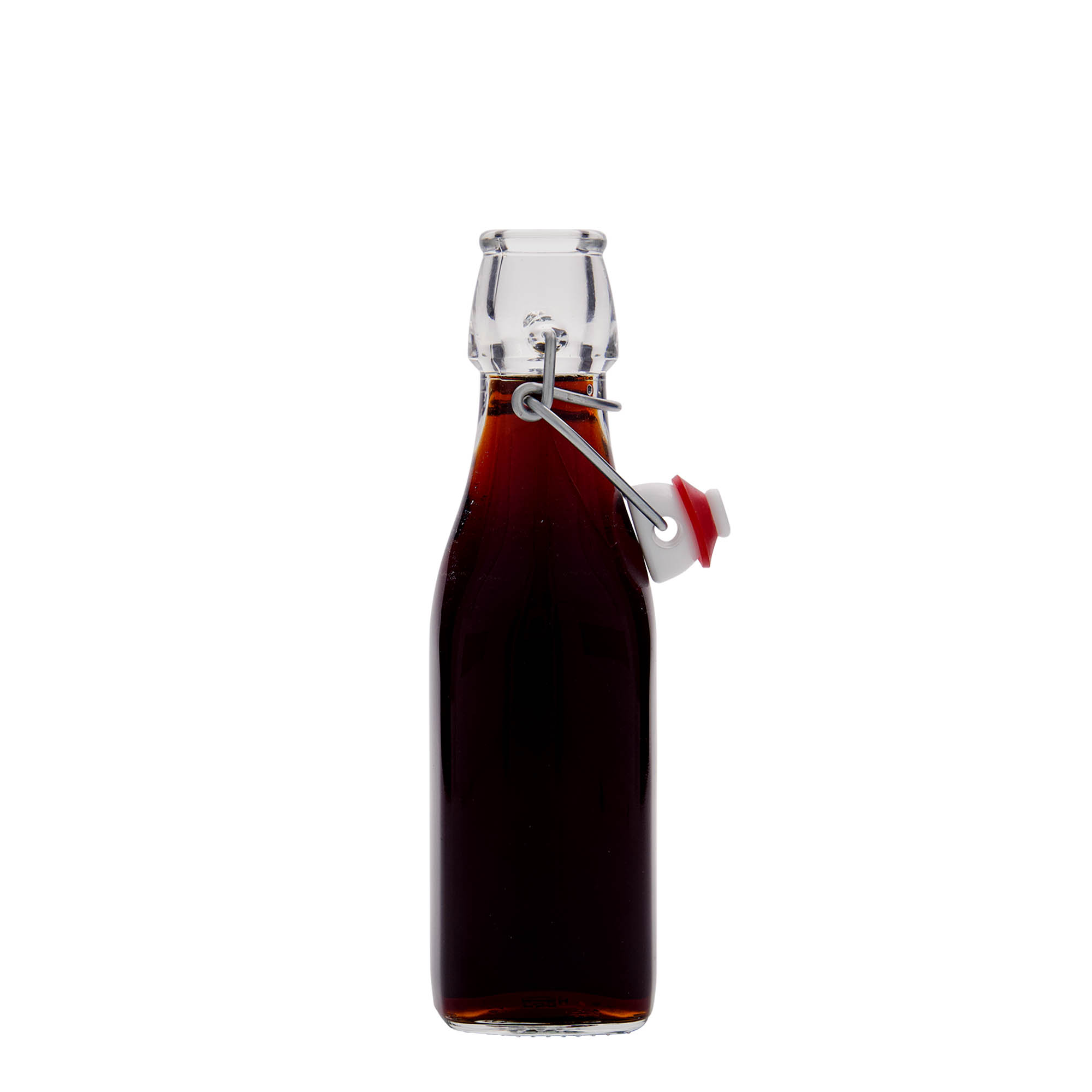 250 ml klaaspudel 'Sving', ruudukujuline, sulgur: traatkork