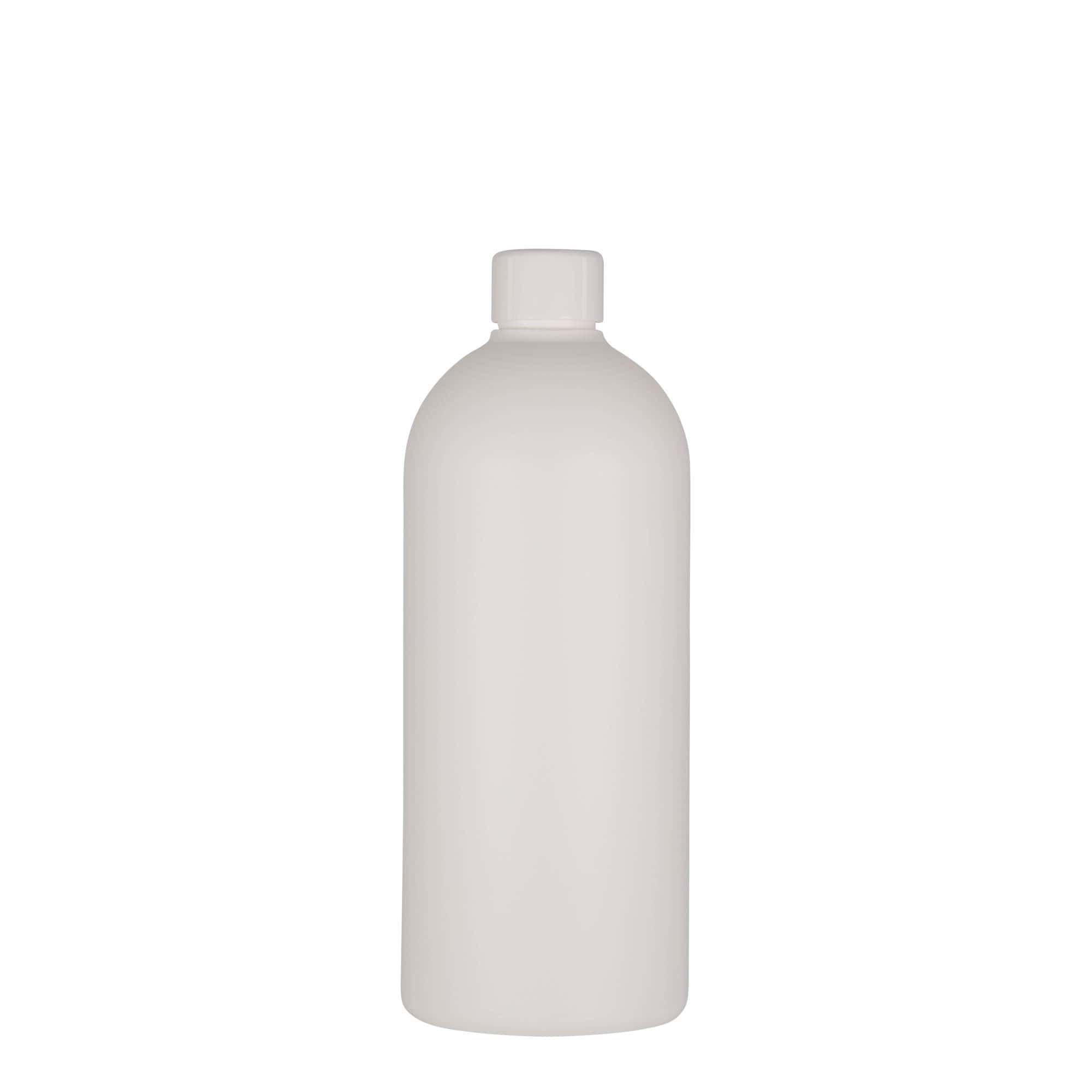 500 ml plastpudel „Tuffy“, HDPE, valge, avale: 24/410