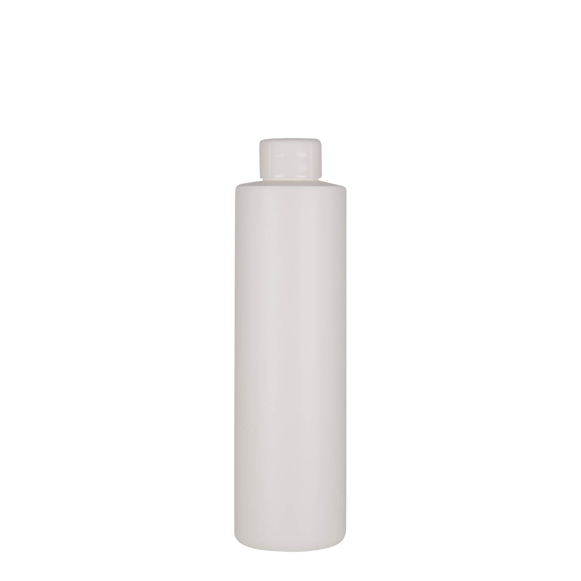 250 ml plastpudel 'Pipe', roheline HDPE, valge, avaus: 24/410