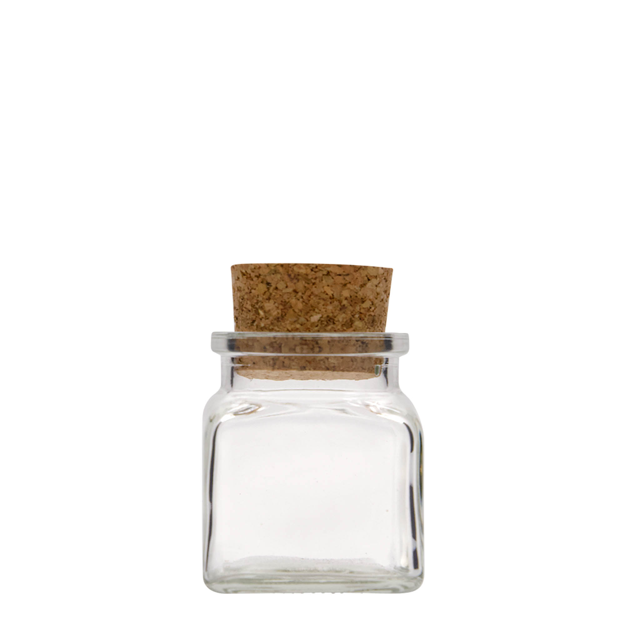 120 ml korkklaas, ruudukujuline, suu: kork