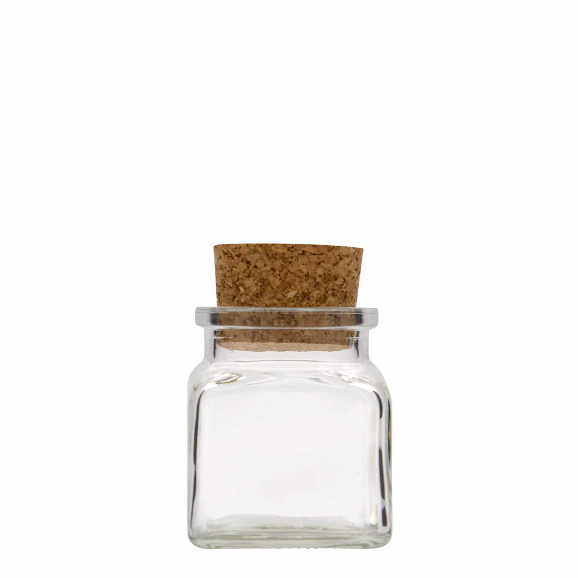 120 ml korkklaas, ruudukujuline, suu: kork
