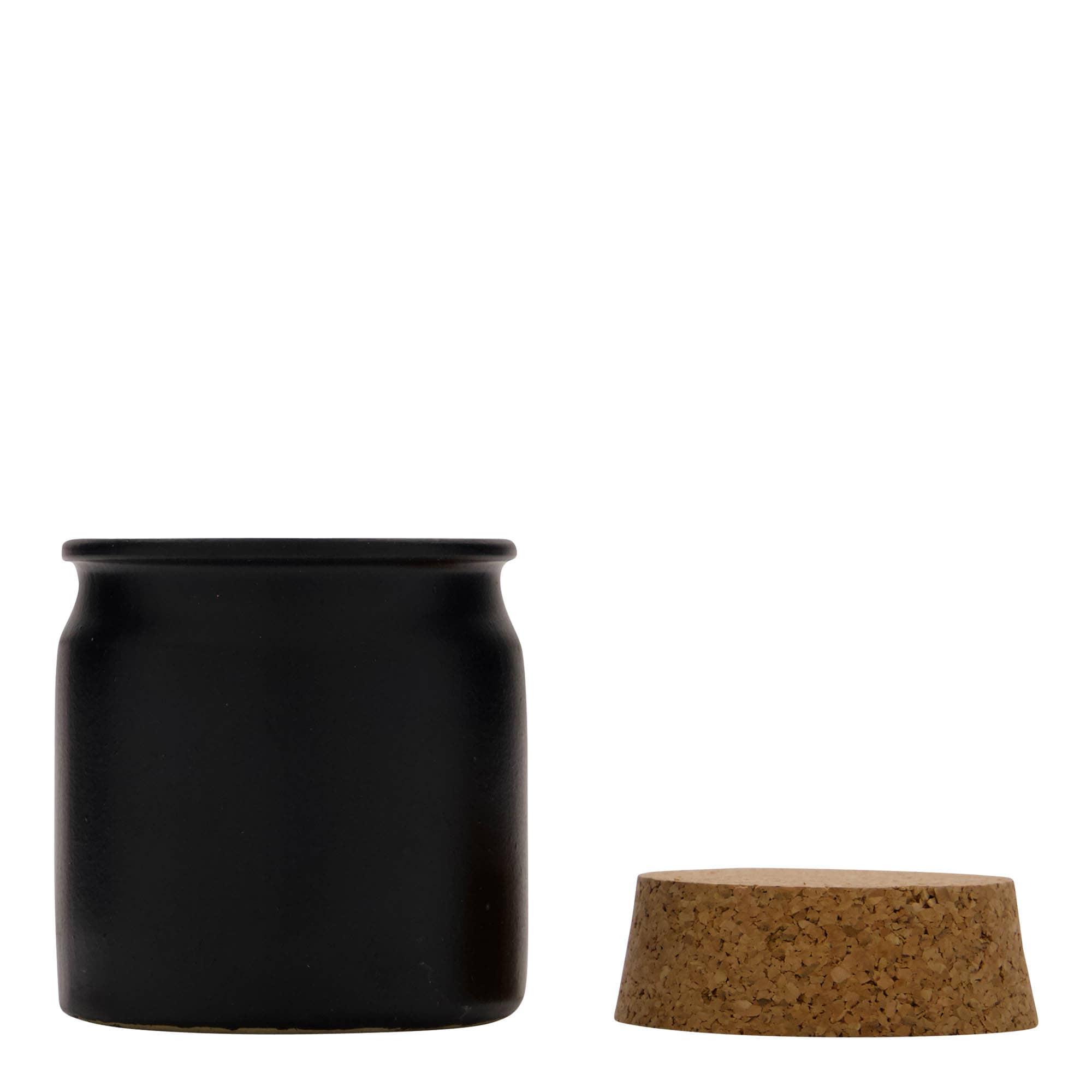 160 ml keraamiline savinõu, must, suuava: kork