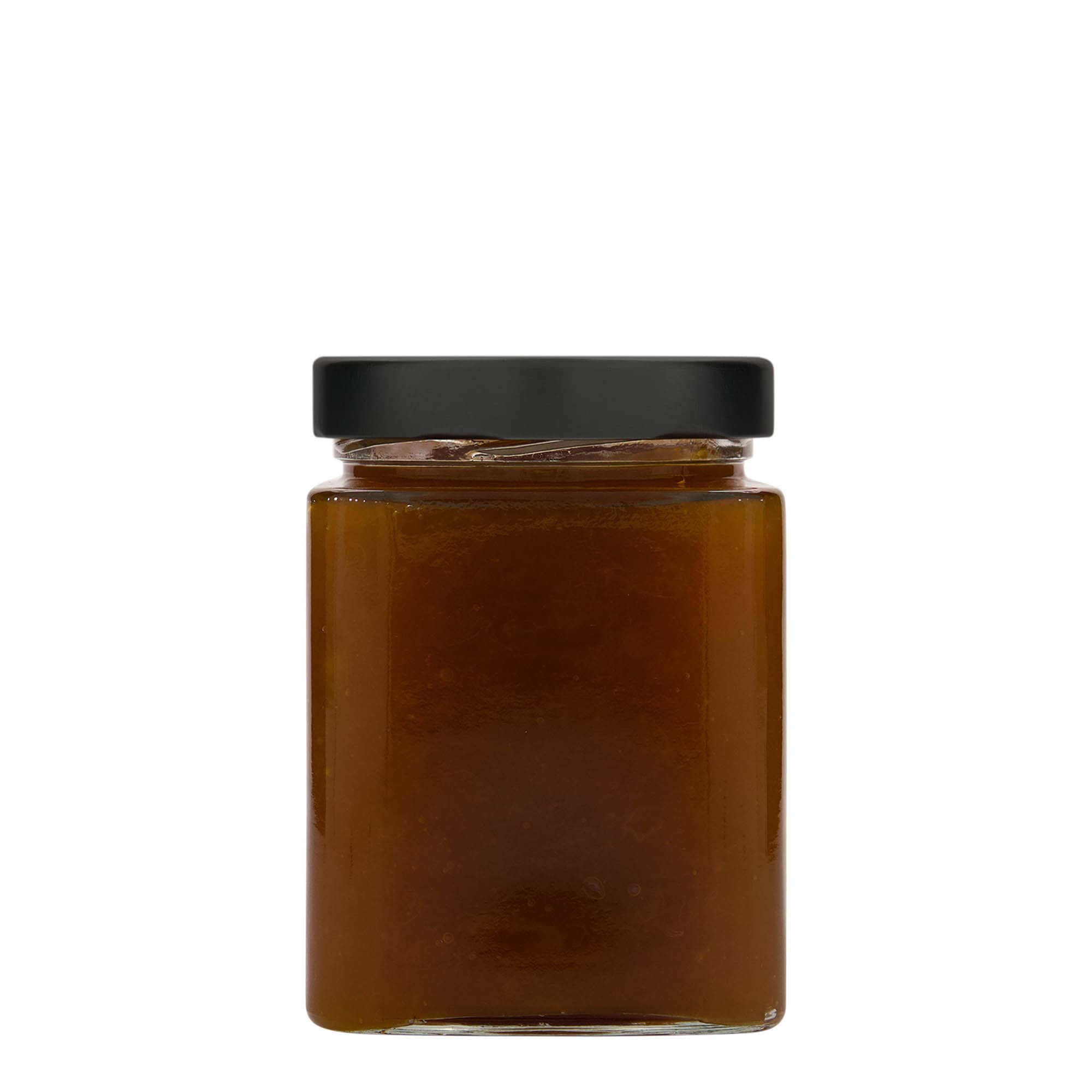 580 ml ruudukujuline klaaspurk „Ikarus“, avale: Deep-Twist-Off (DTO 82)