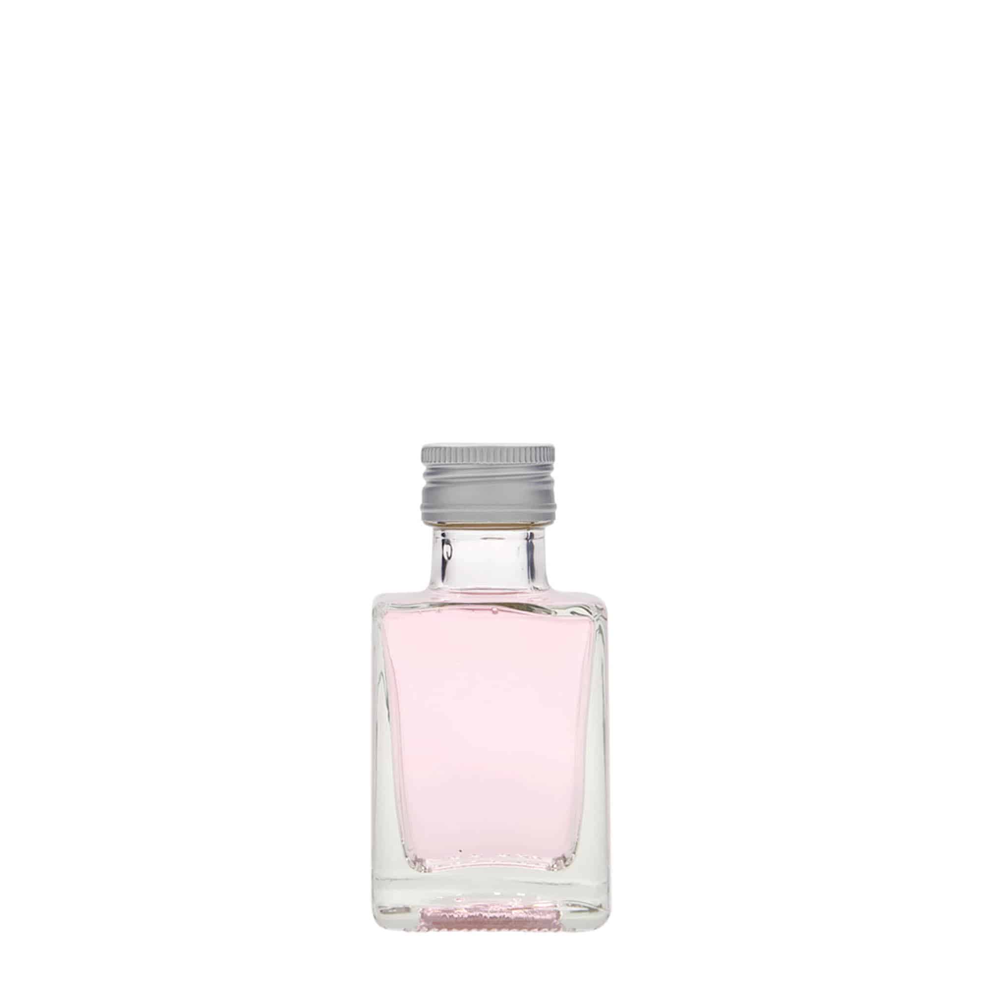 50 ml klaaspudel „Cube“, ruudukujuline, avale: PP 24