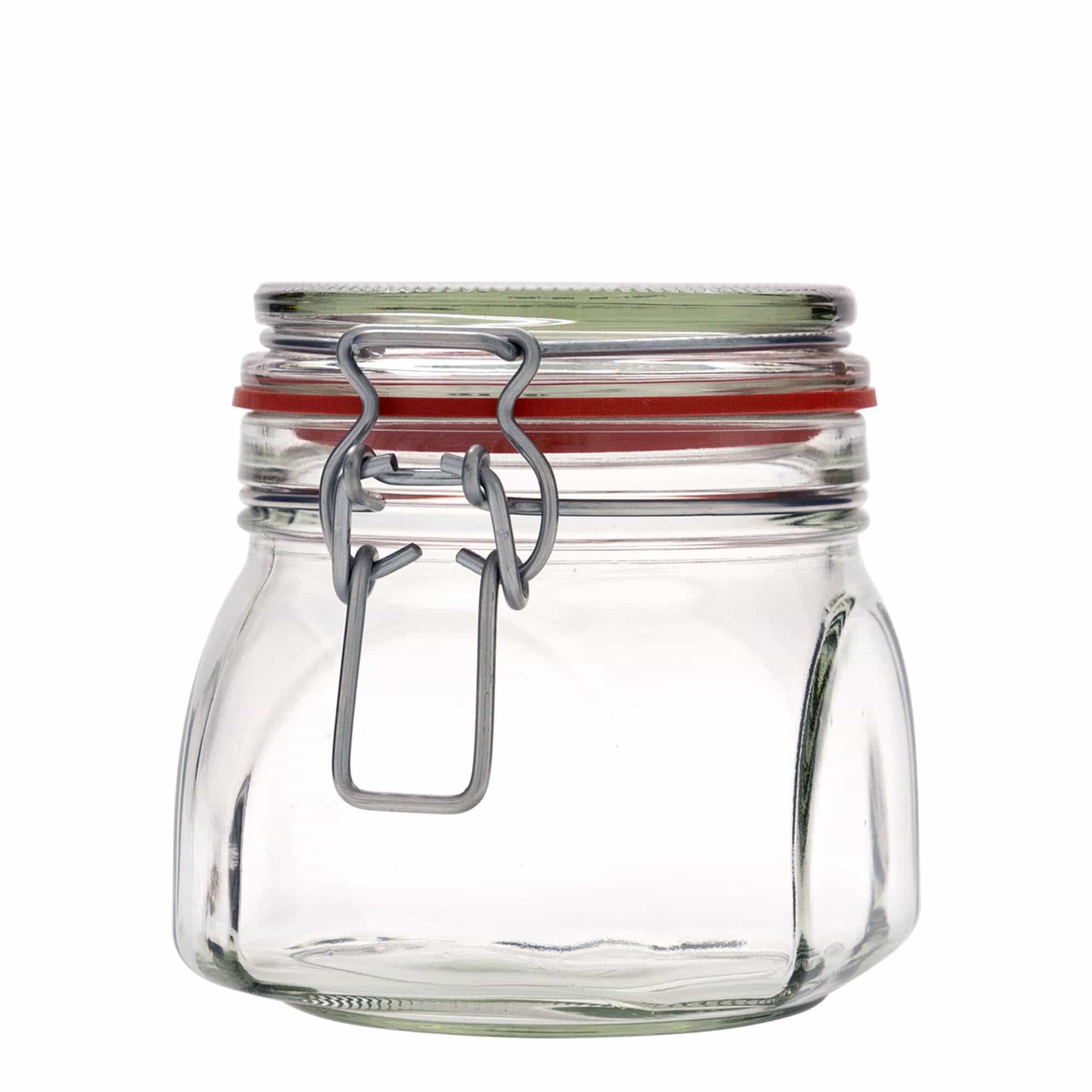 630 ml traatkaanega purk, ruudukujuline, sulgur: traatkaas