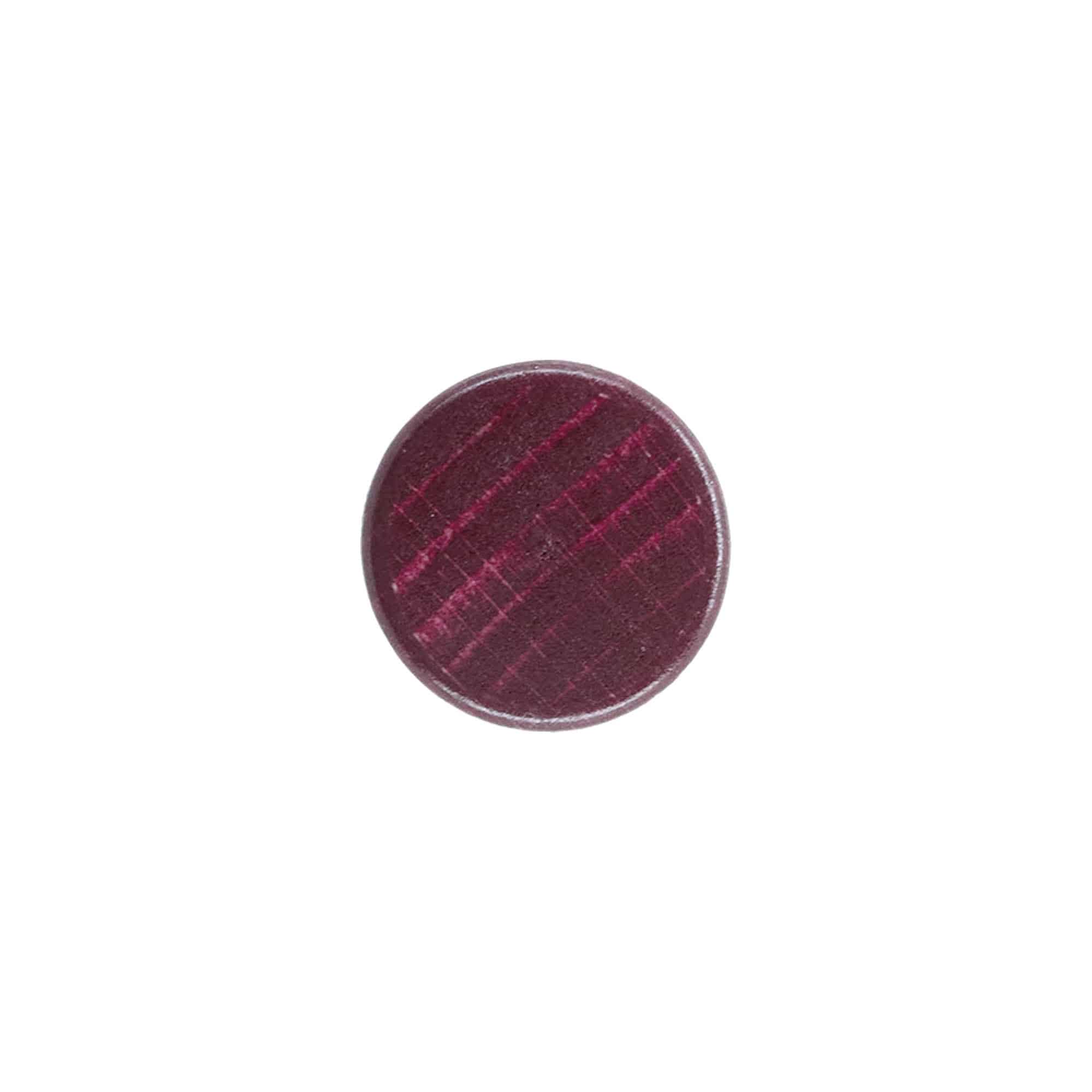 Käepidemekorgid 19 mm, puit/plast, bordoopunane, suuotsale: kork