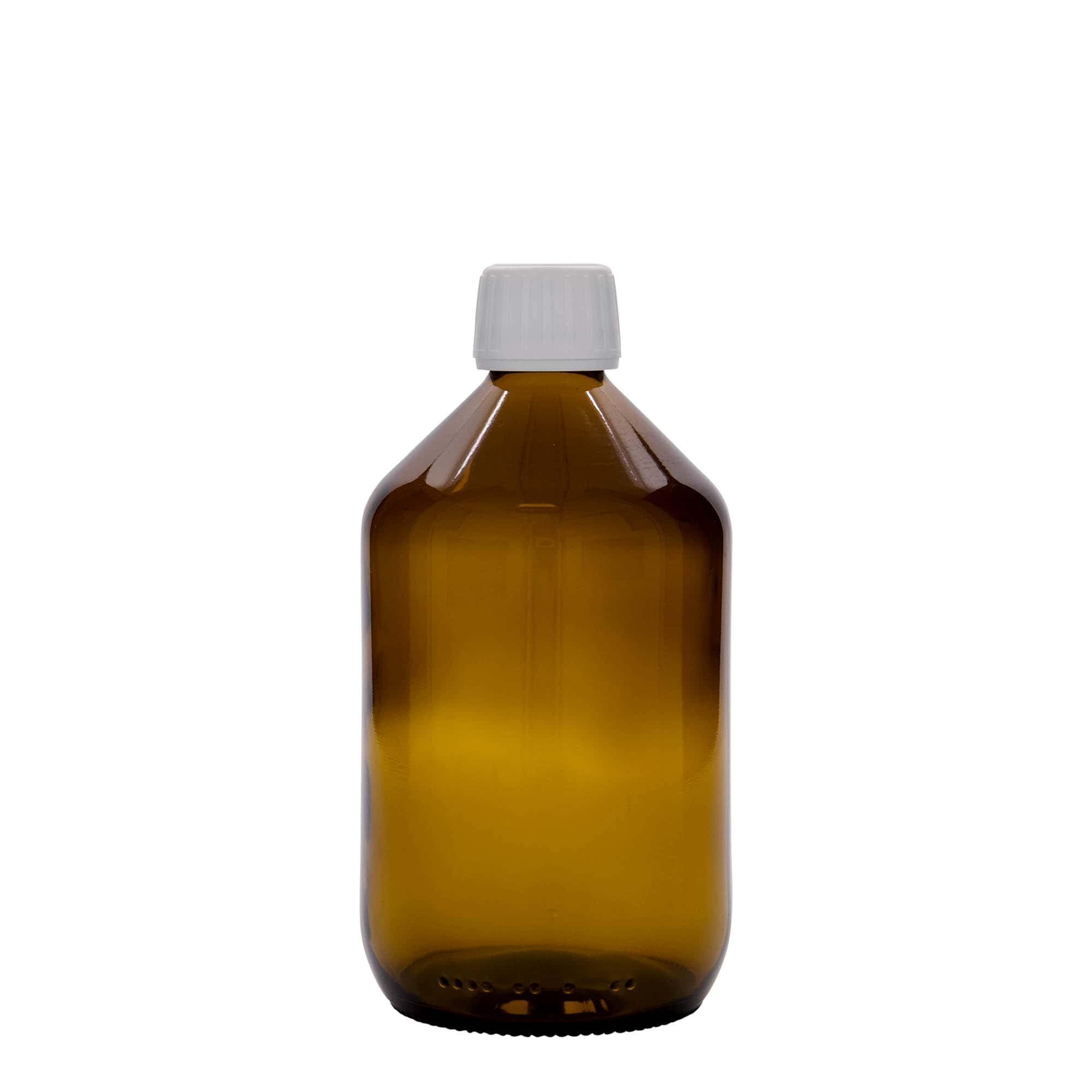 500 ml meditsiinipudel, pruun, klaas, suuava: PP 28