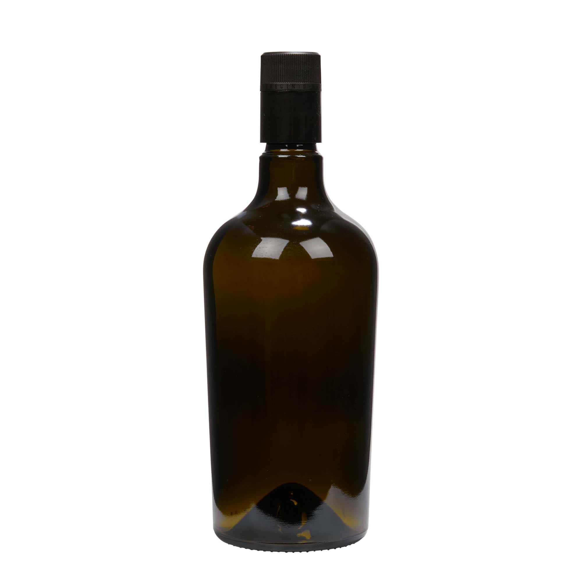 750 ml äädika/õlipudel 'Oleum', klaas, antiikroheline, sulgur: DOP