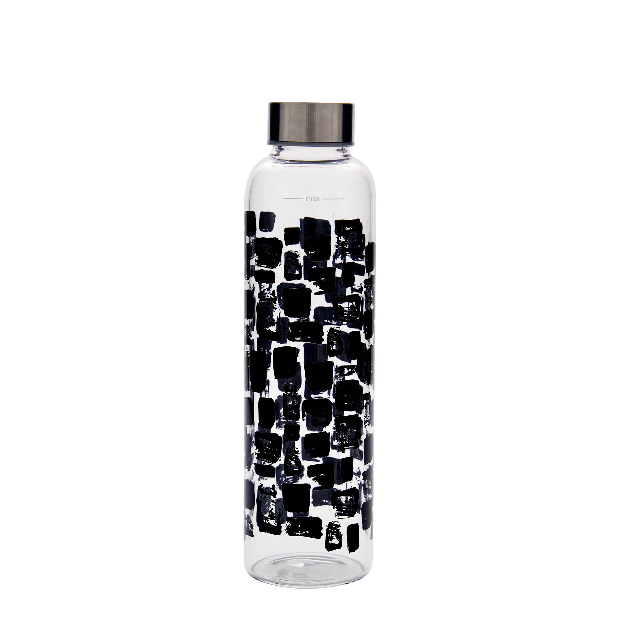500 ml joogipudel 'Perseus - Mustad ristkülikud', suuava: kruvikork