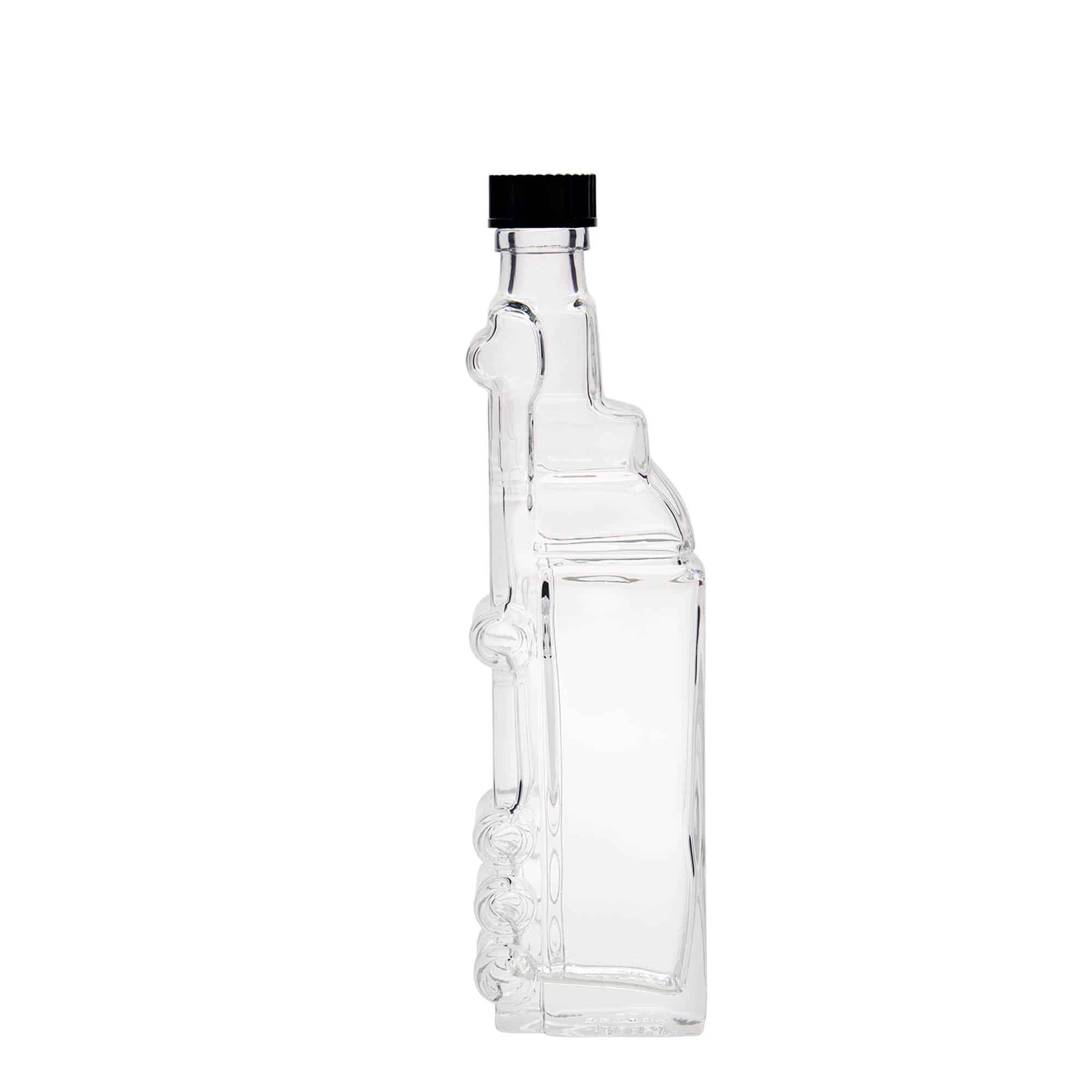 200 ml klaaspudel 'Veoauto', sulgur: kork