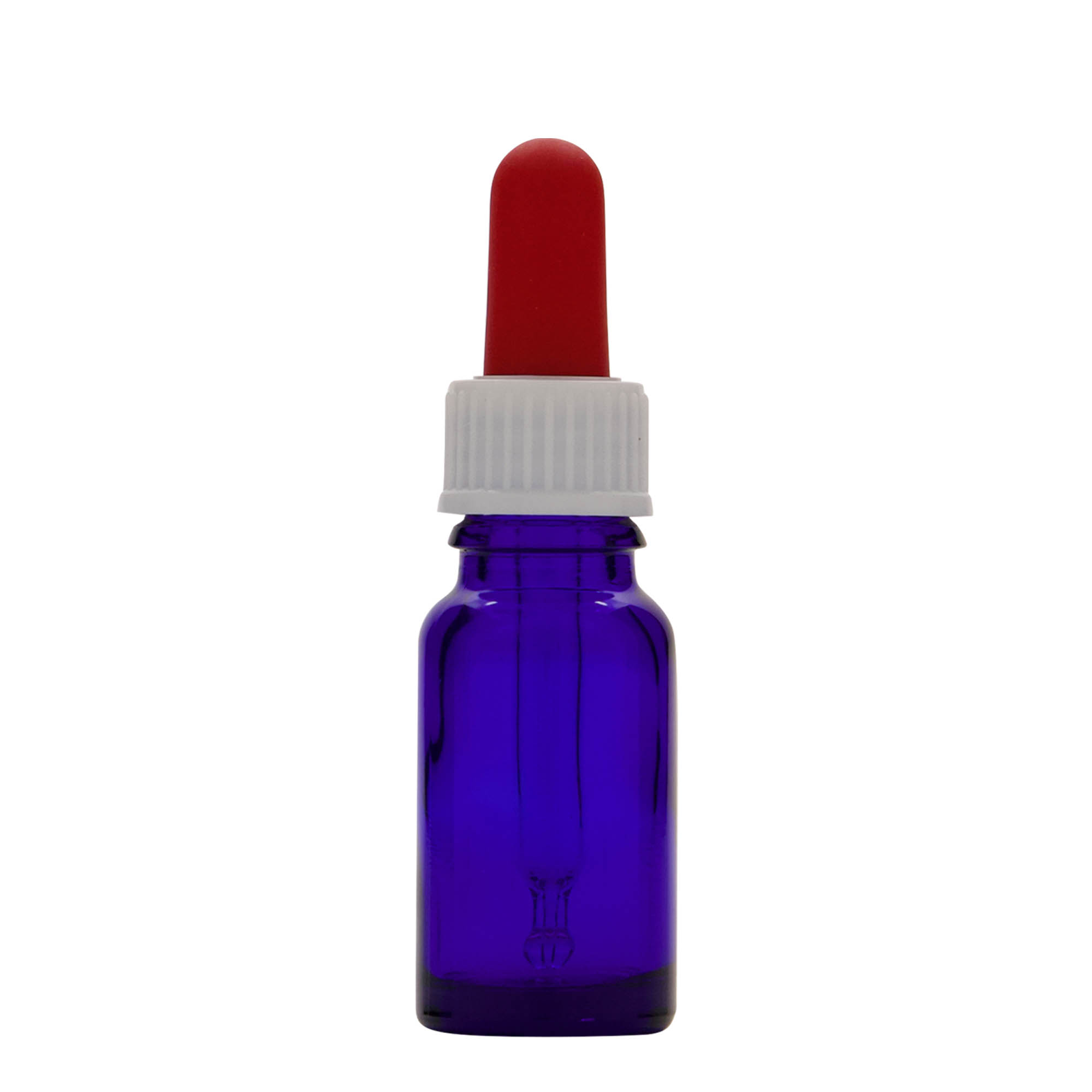 10 ml tilguti pudel meditsiiniks, klaas, kuninglik sinine-punane, suuava: DIN 18