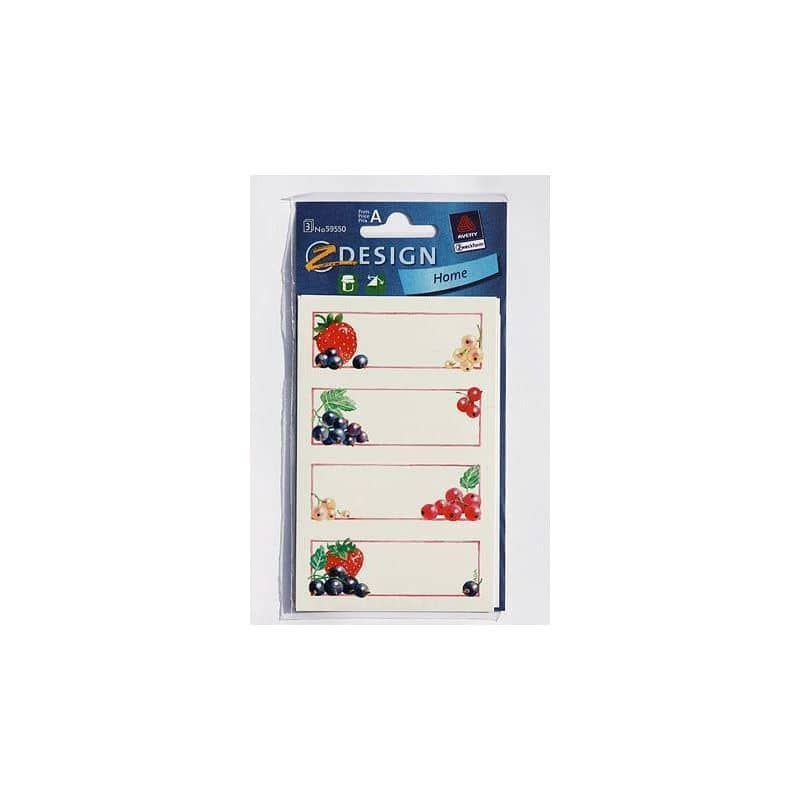 Zweckform sildid „Johannisbeeren“, ristkülikukujuline, paber, mitmevärviline