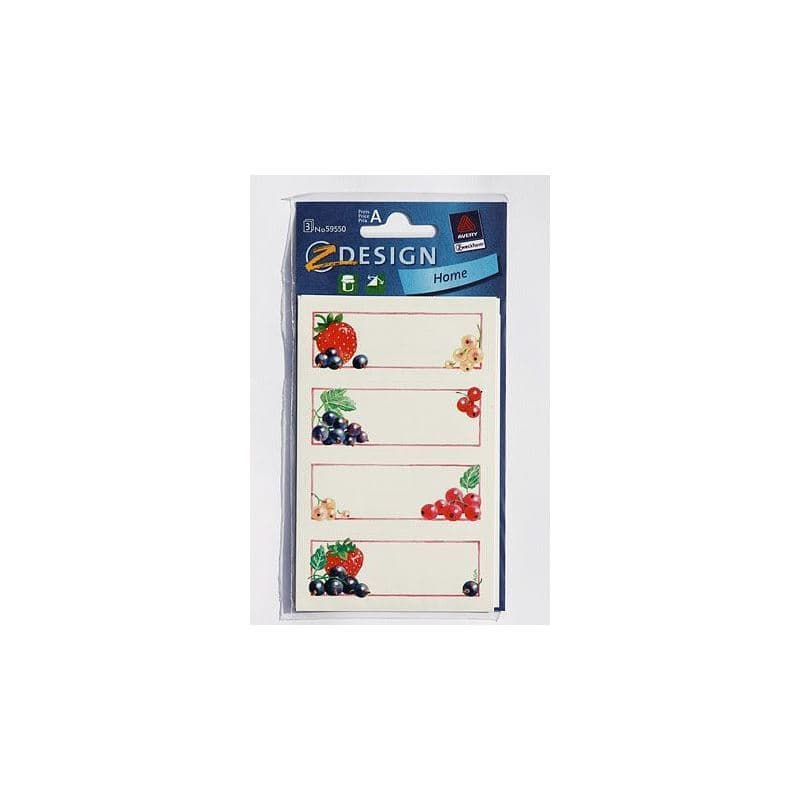 Zweckform sildid „Johannisbeeren“, ristkülikukujuline, paber, mitmevärviline