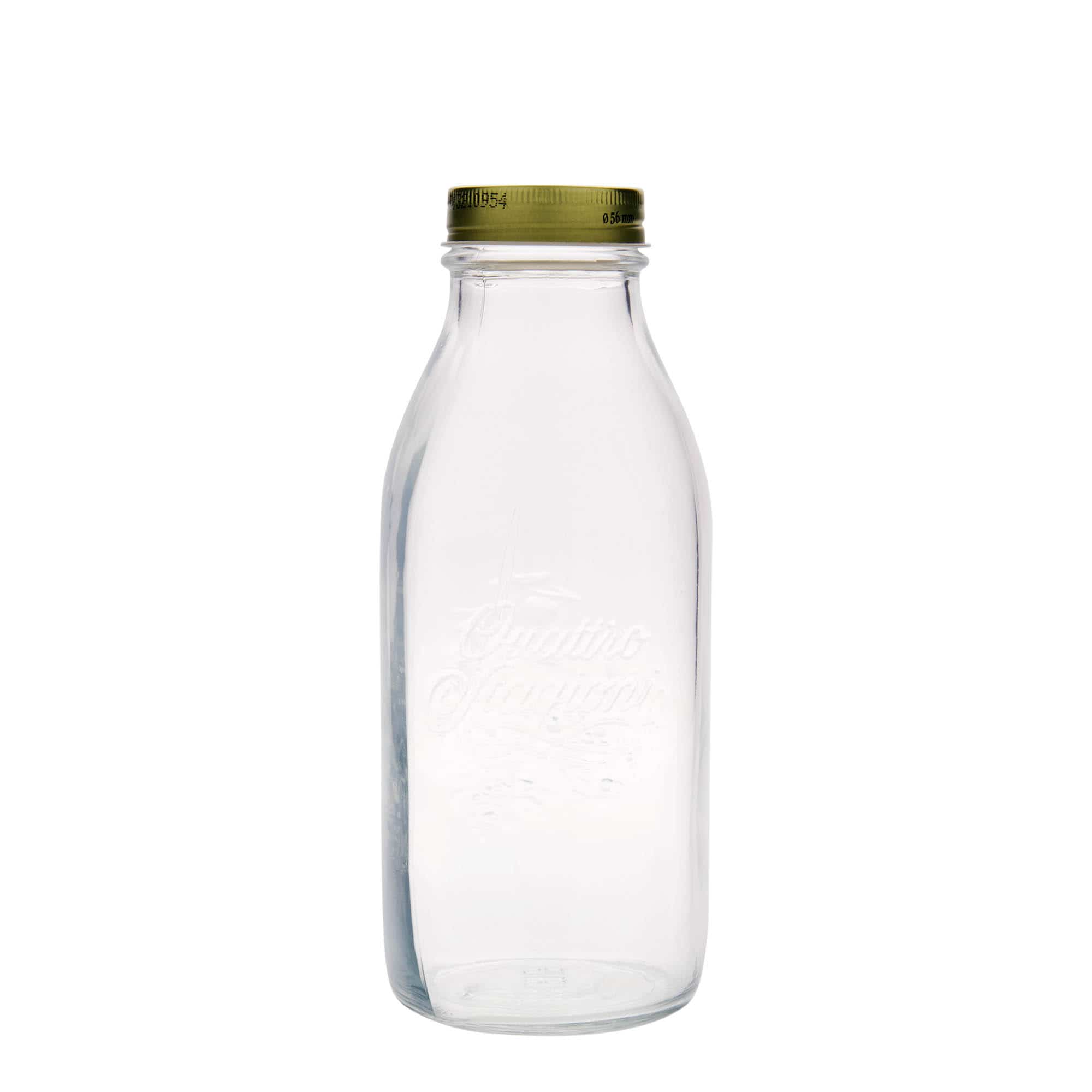 1000 ml klaaspudel 'Quattro Stagioni', sulgur: keeratav kaas