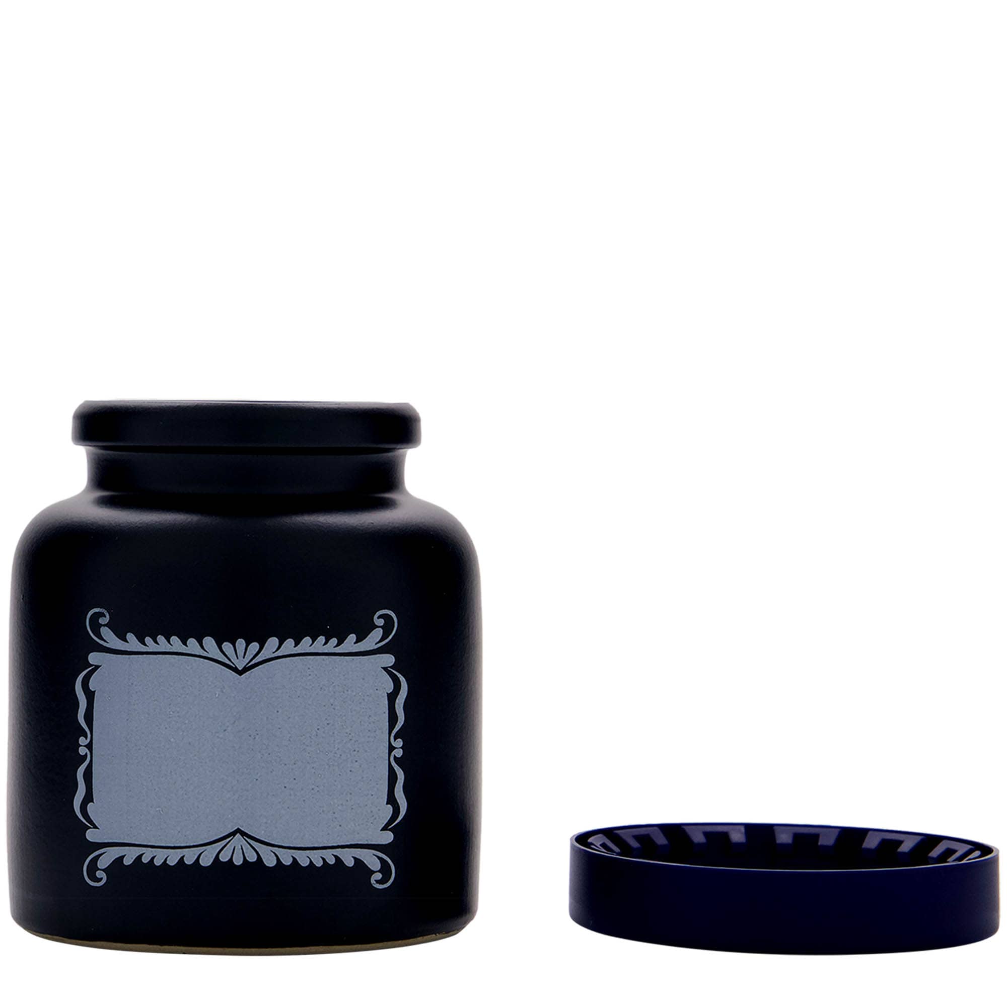 270 ml kivikeraamiline anum, motiiv: sildiväli, keraamika, must, sulgur: pealepandav kork