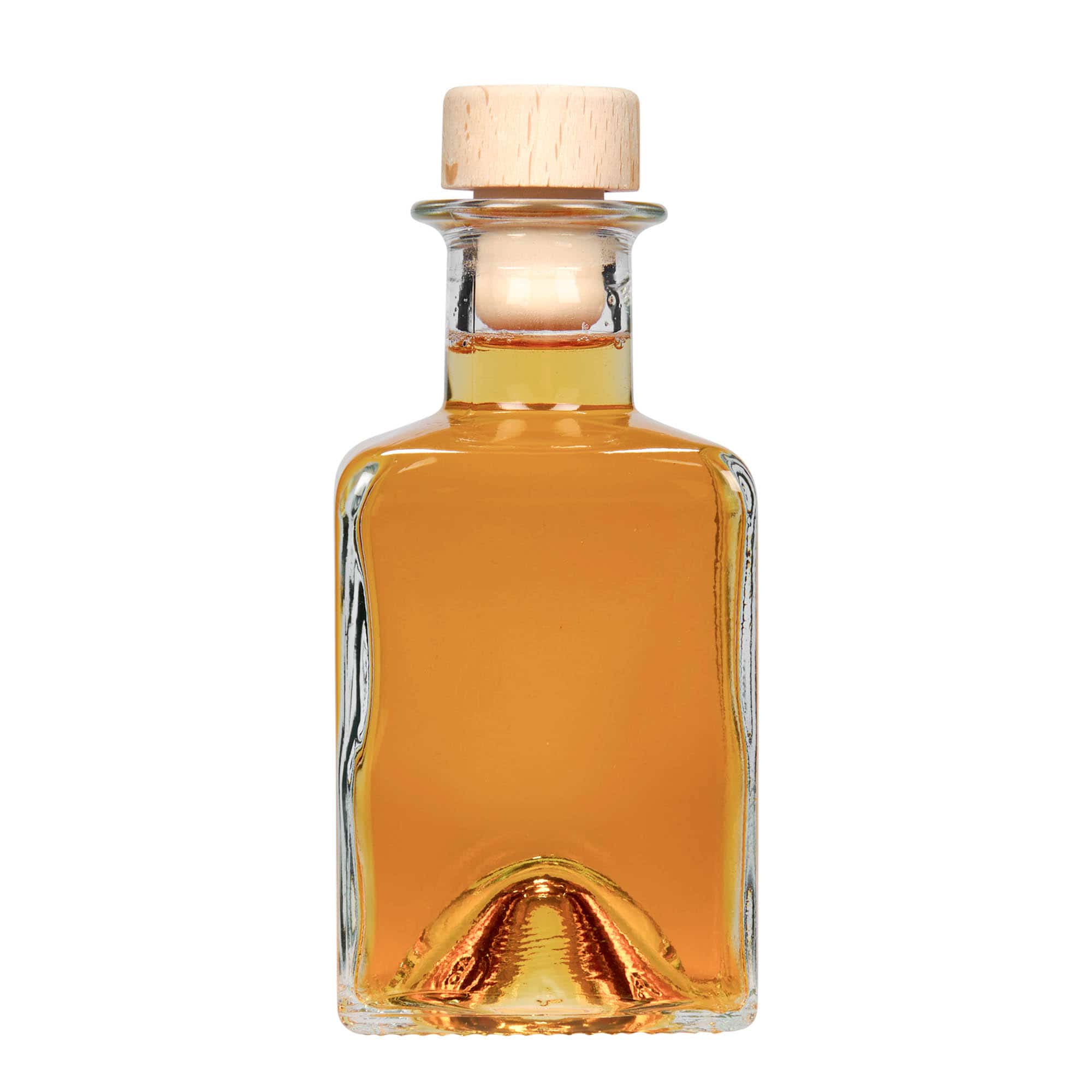 200 ml klaaspudel 'Kubica', ruudukujuline, sulgur: kork