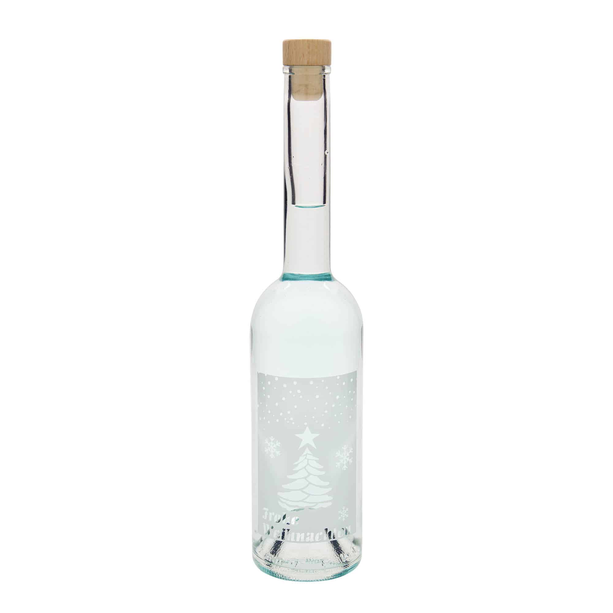 500 ml klaaspudel 'Opera', motiiv: valged jõulud, sulgur: kork