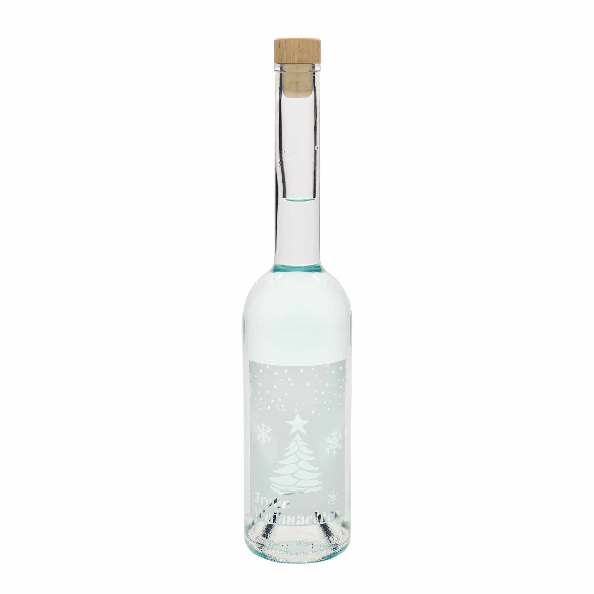 500 ml klaaspudel „Opera“, motiiv: Valged jõulud, avale: kork